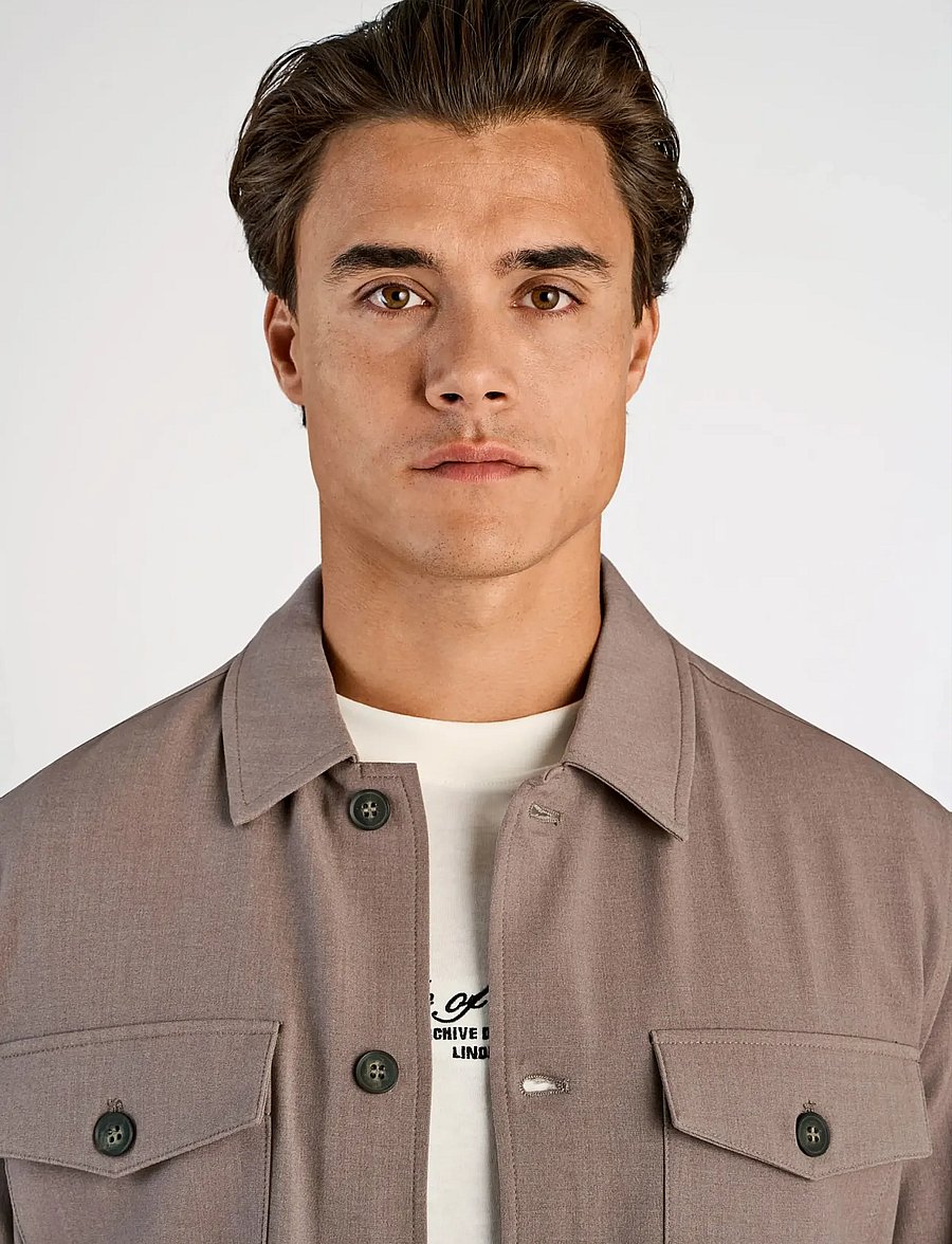 Lindbergh - Relaxed formal overshirt - Überhemden - deep sand mel - 5