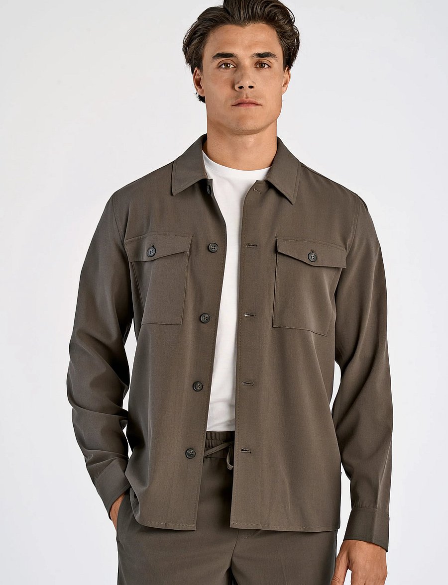 Lindbergh - Superflex overshirt - Überhemden - dk army - 3