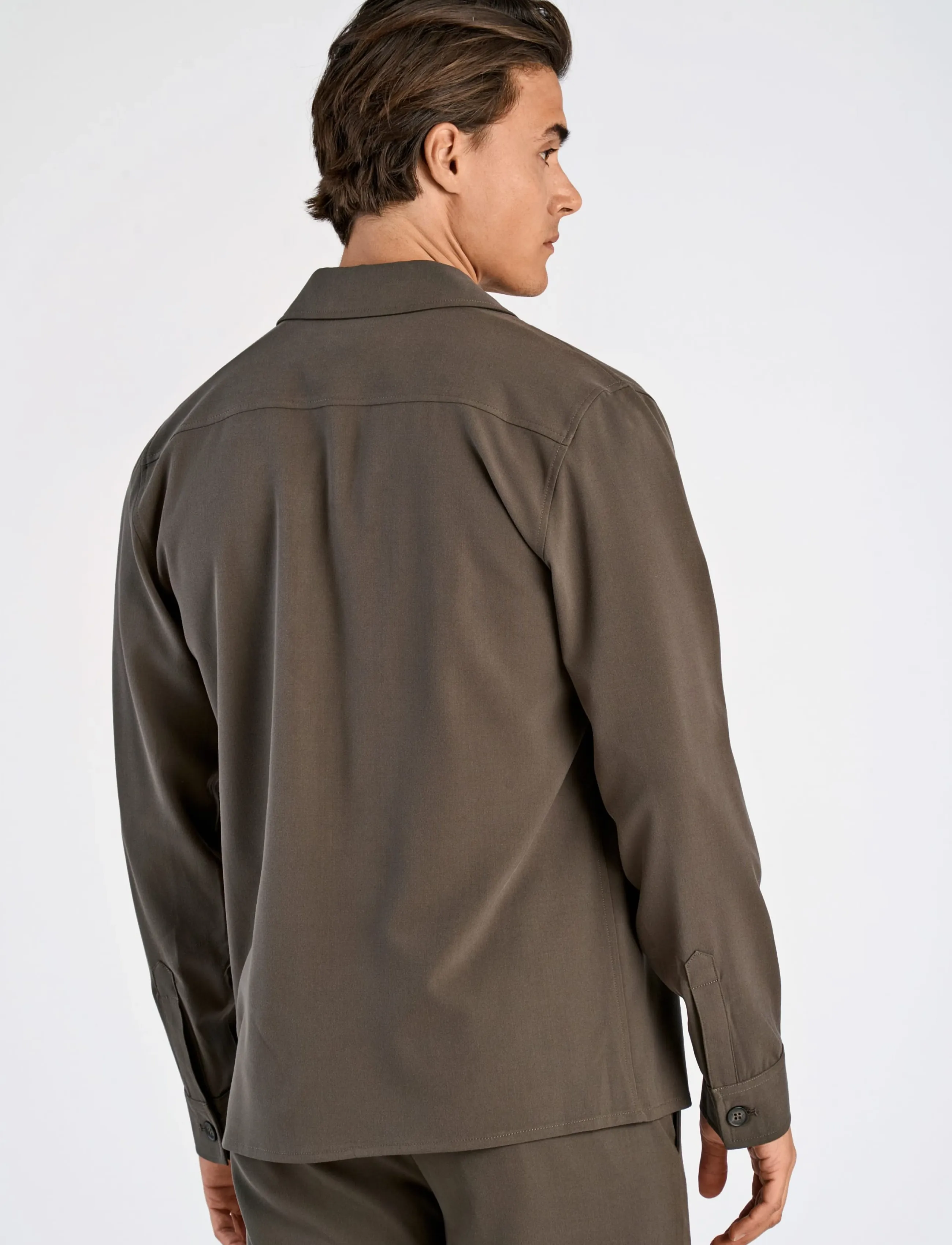 Lindbergh - Superflex overshirt - vabaajasärgid - dk army - 4