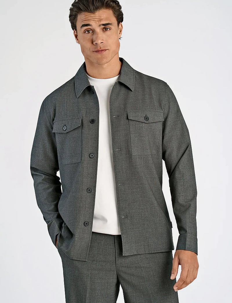 Lindbergh - Superflex overshirt - casual hemden - grey mix - 5