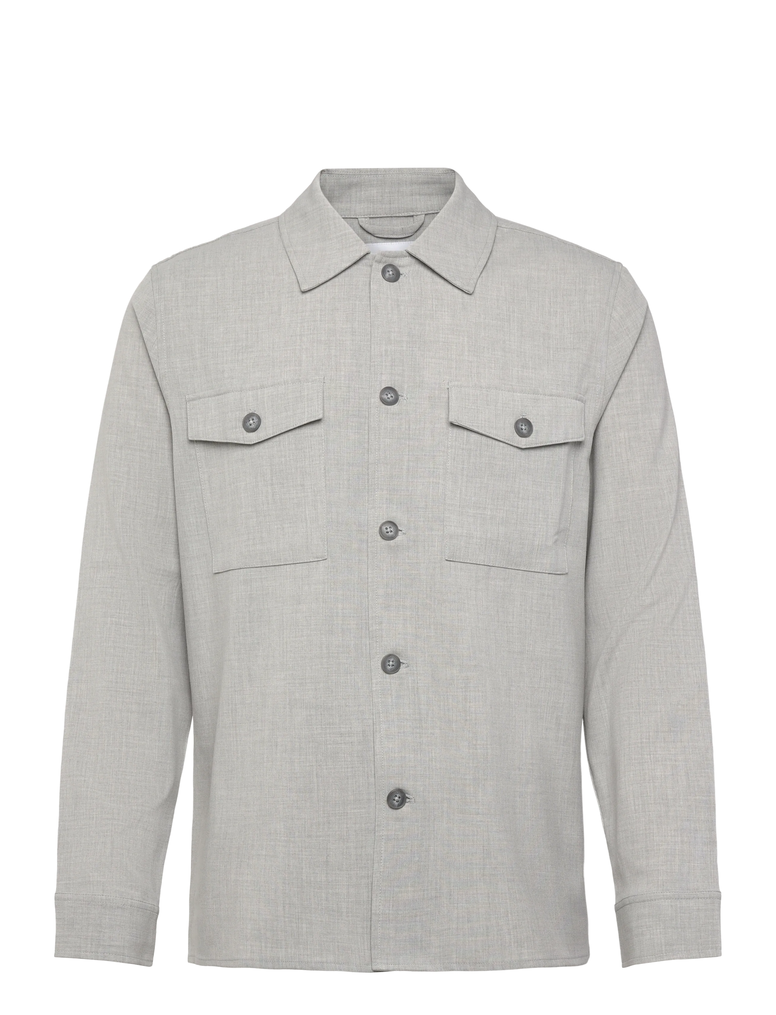 Lindbergh Superflex overshirt - Skjorter - LT GREY MIX / grey