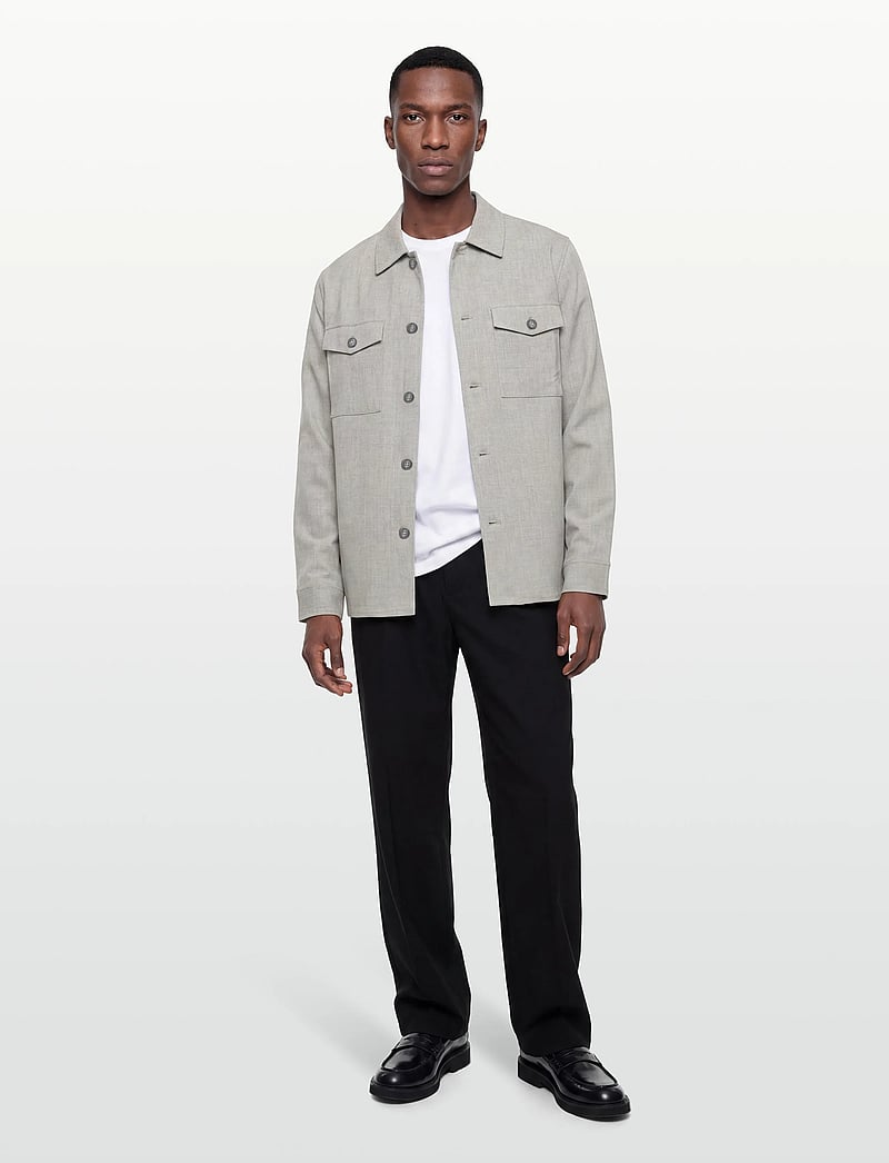 Lindbergh - Superflex overshirt - casual hemden - lt grey mix - 0