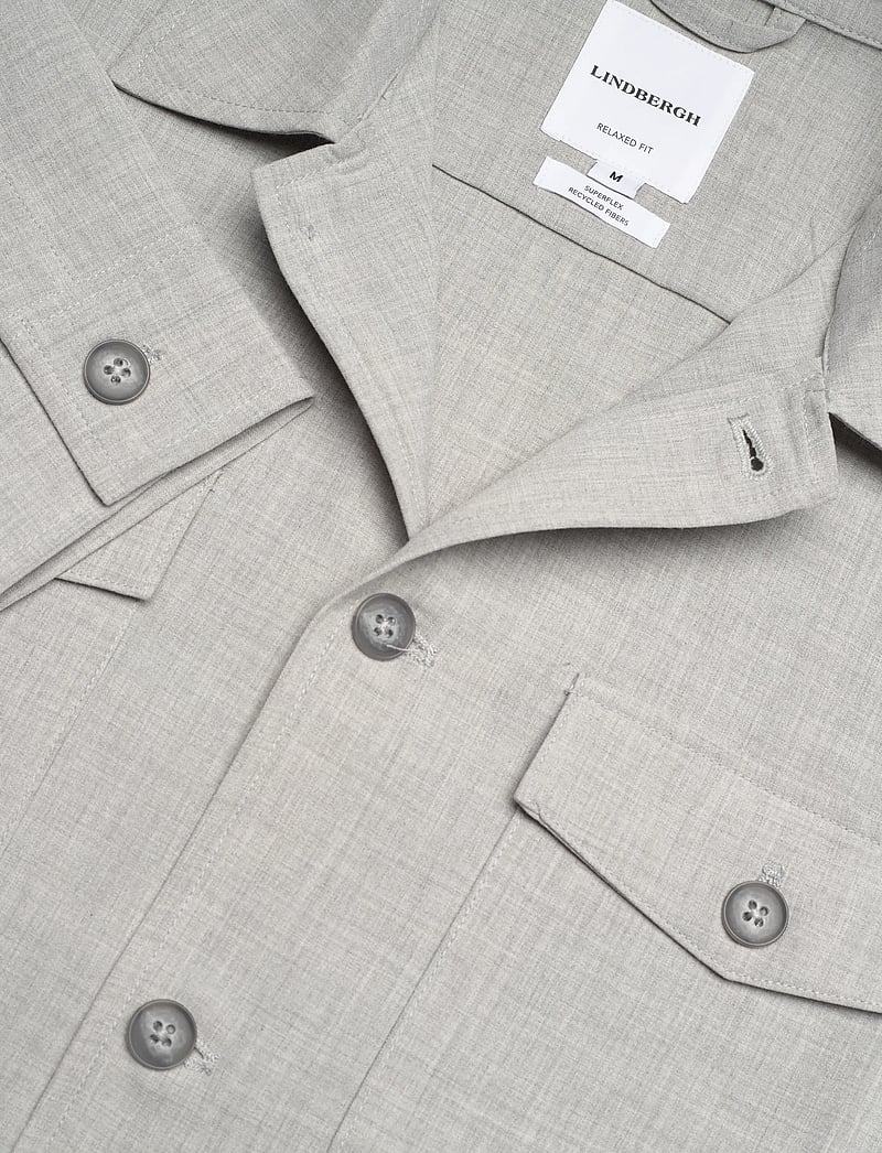 Lindbergh - Superflex overshirt - casual hemden - lt grey mix - 5