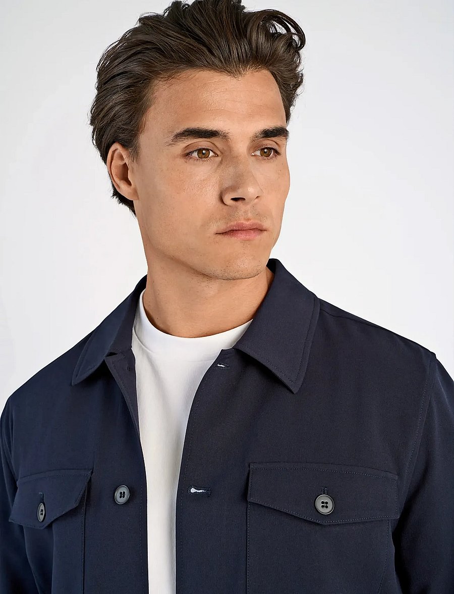 Lindbergh - Relaxed formal overshirt - Überhemden - navy - 5