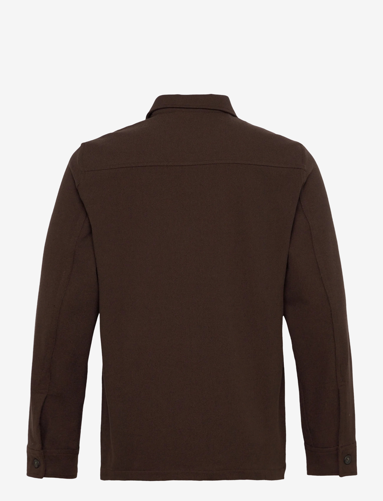 Lindbergh - Superflex brushed melange overshirt - kollektionen - brown mel - 2