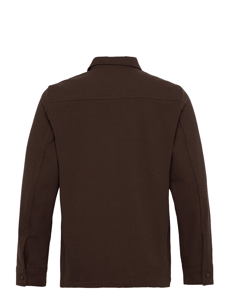 Lindbergh - Superflex brushed melange overshirt - kollektionen - brown mel - 2