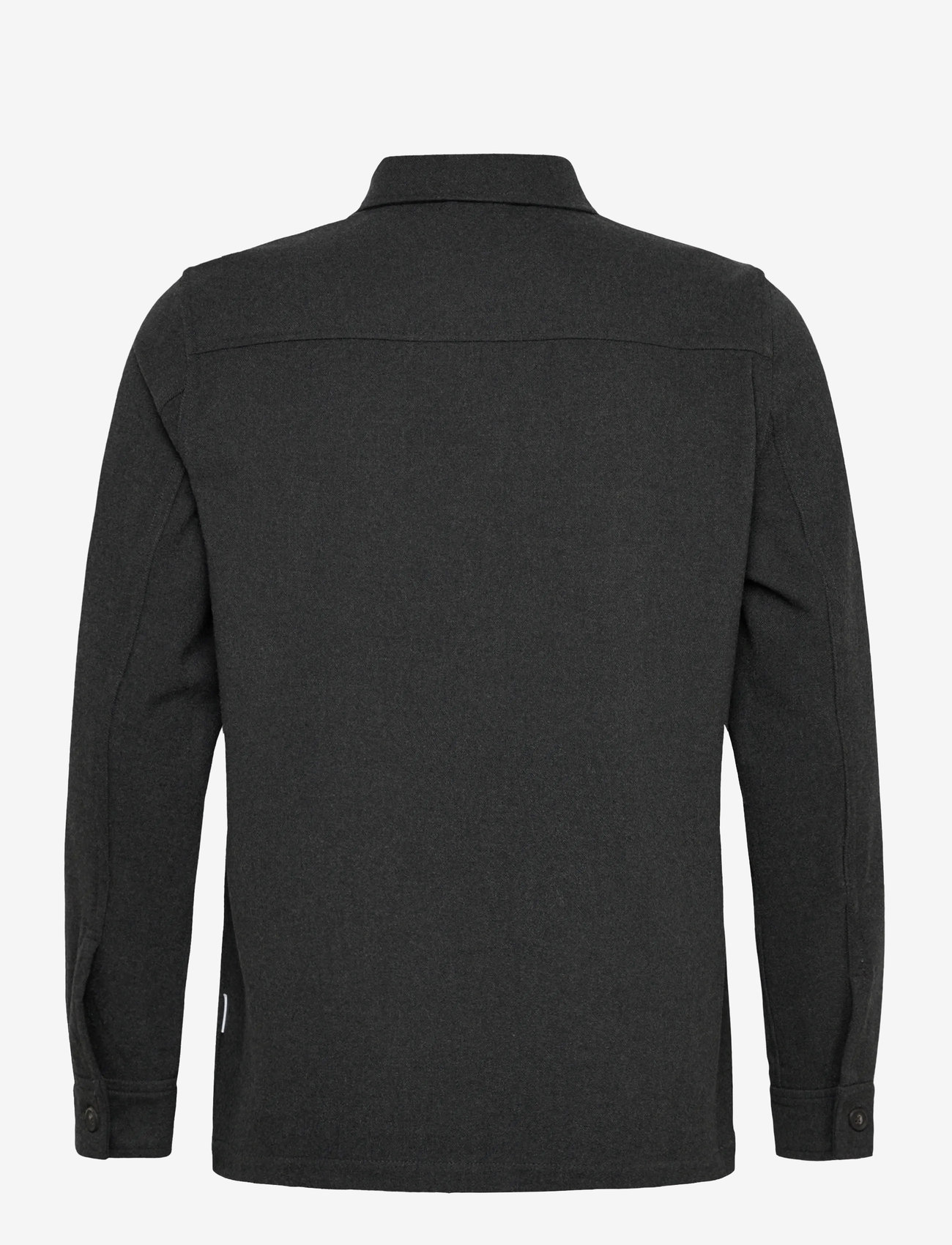 Lindbergh - Superflex brushed melange overshirt - kollektioner - dk grey mel - 2