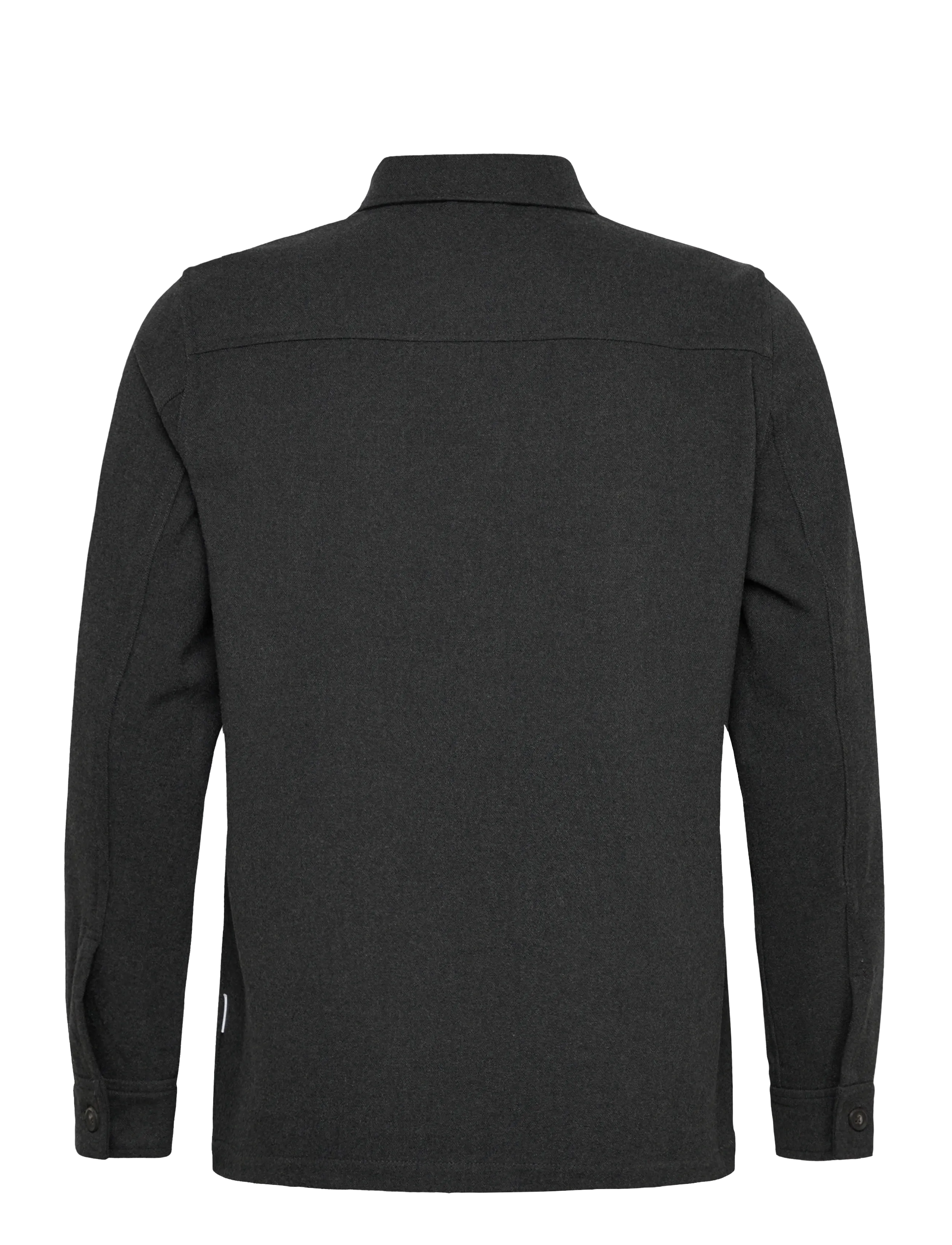 Lindbergh - Superflex brushed melange overshirt - kollektioner - dk grey mel - 2