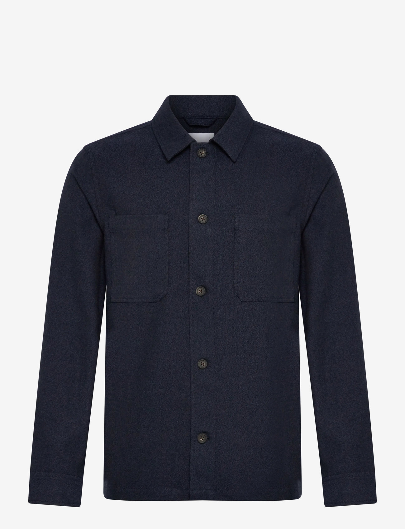 Lindbergh - Superflex brushed melange overshirt - kollektionen - navy mel - 0