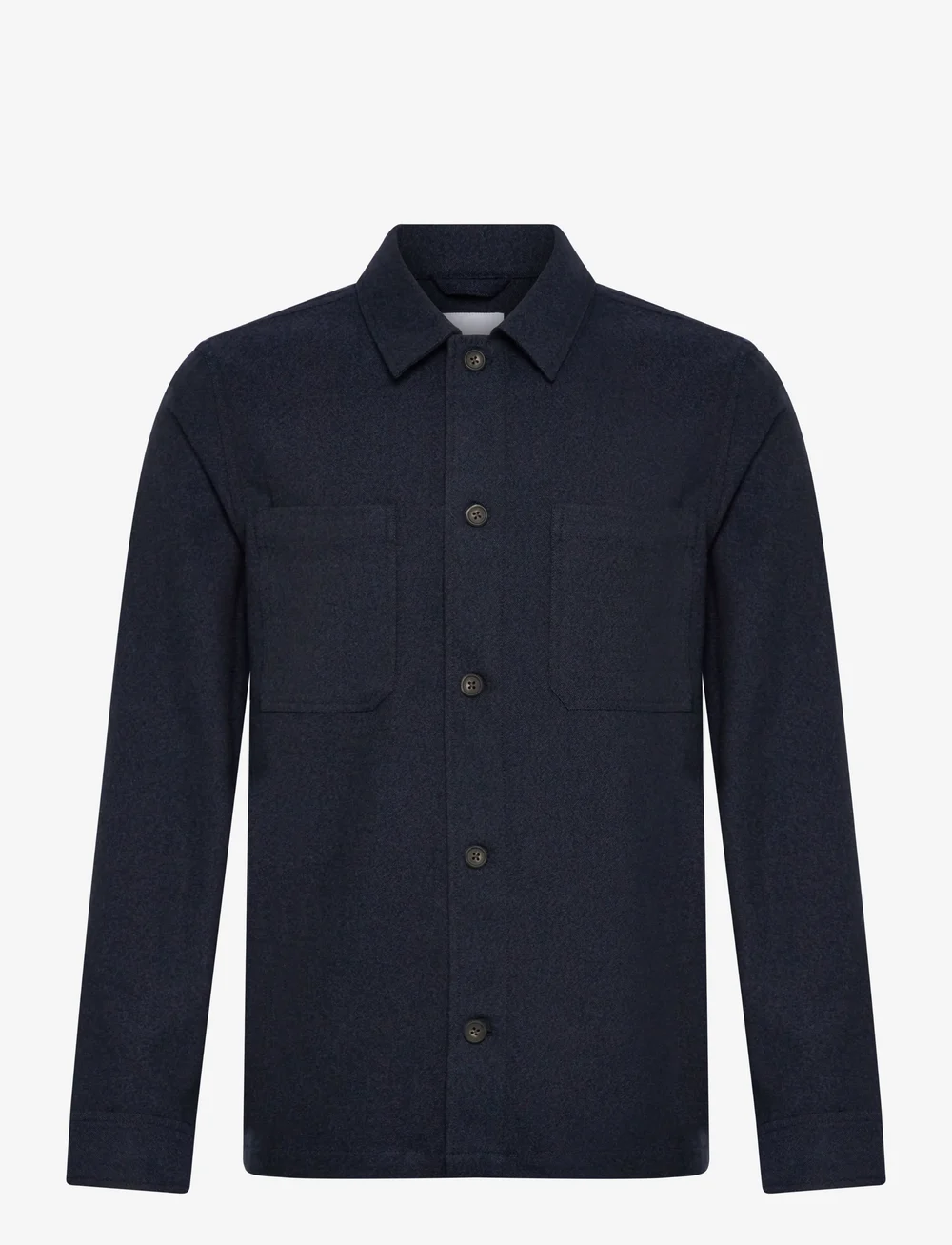 Lindbergh - Superflex brushed melange overshirt - collections - navy mel - 0