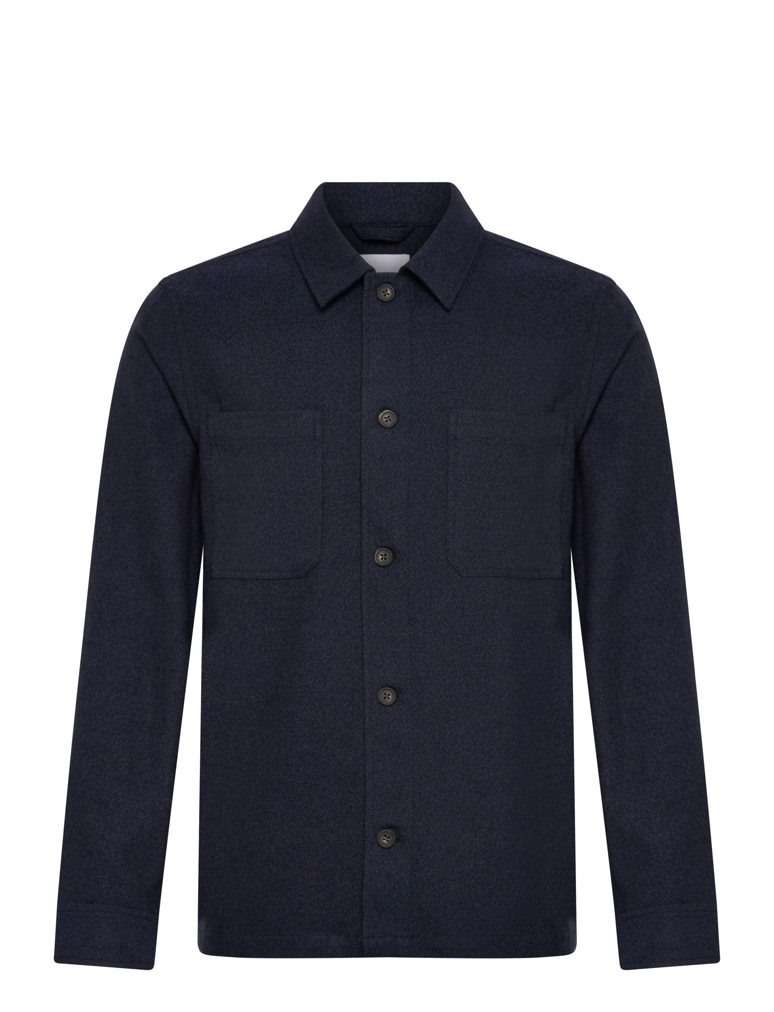 Lindbergh Superflex brushed melange overshirt - Kollektionen - NAVY MEL / navy