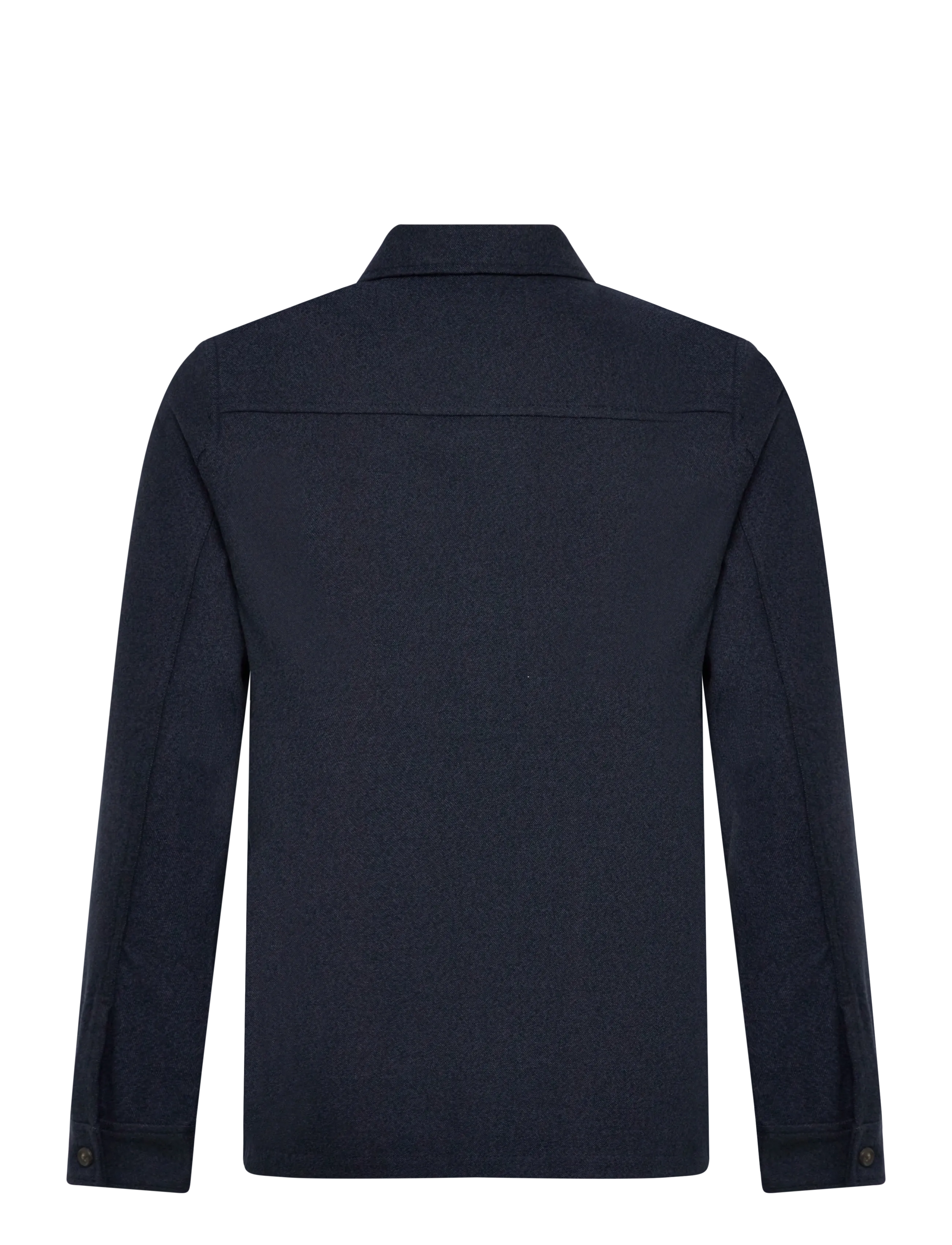 Lindbergh - Superflex brushed melange overshirt - kollektioner - navy mel - 1