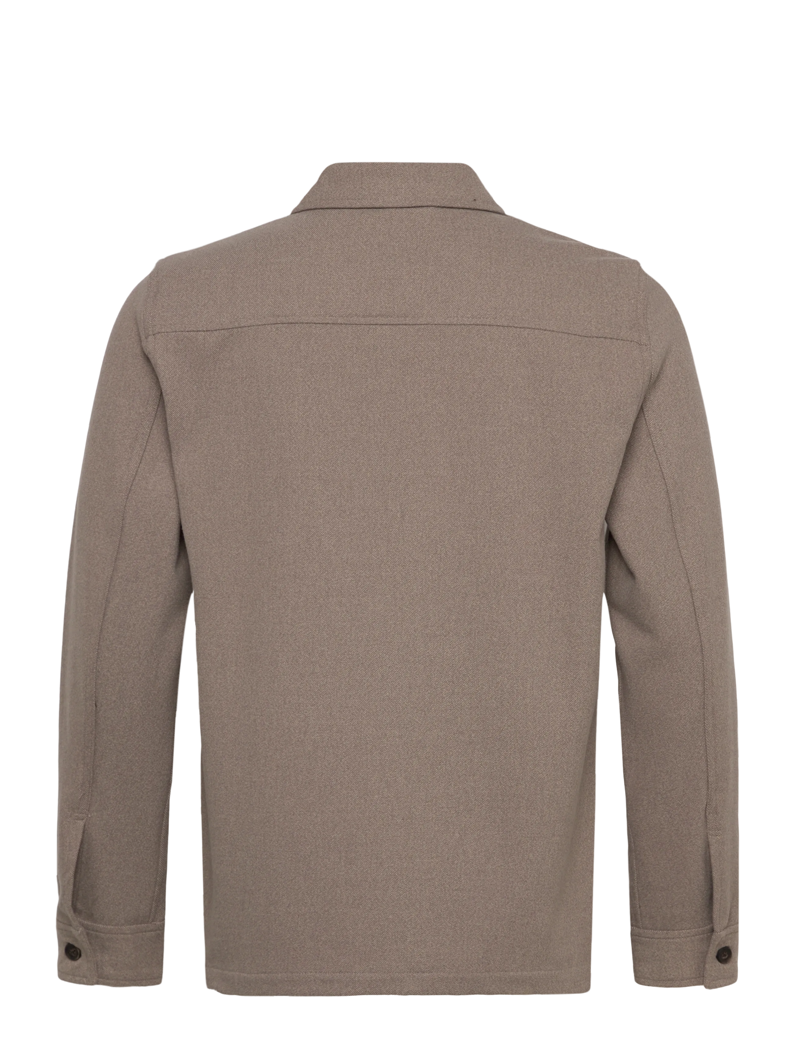 Lindbergh - Superflex brushed melange overshirt - kollektioner - stone mel - 2