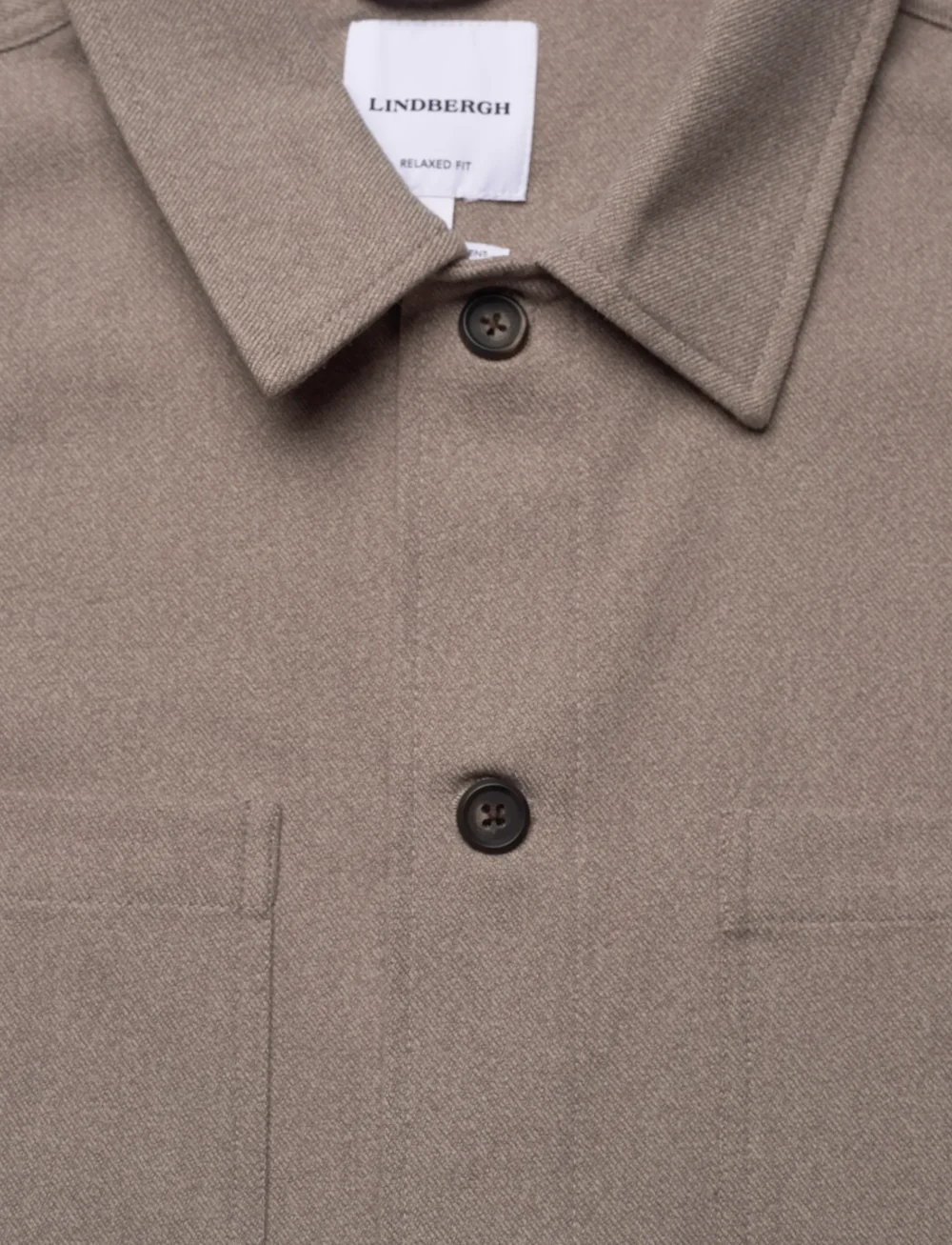 Lindbergh - Superflex brushed melange overshirt - kollektioner - stone mel - 2