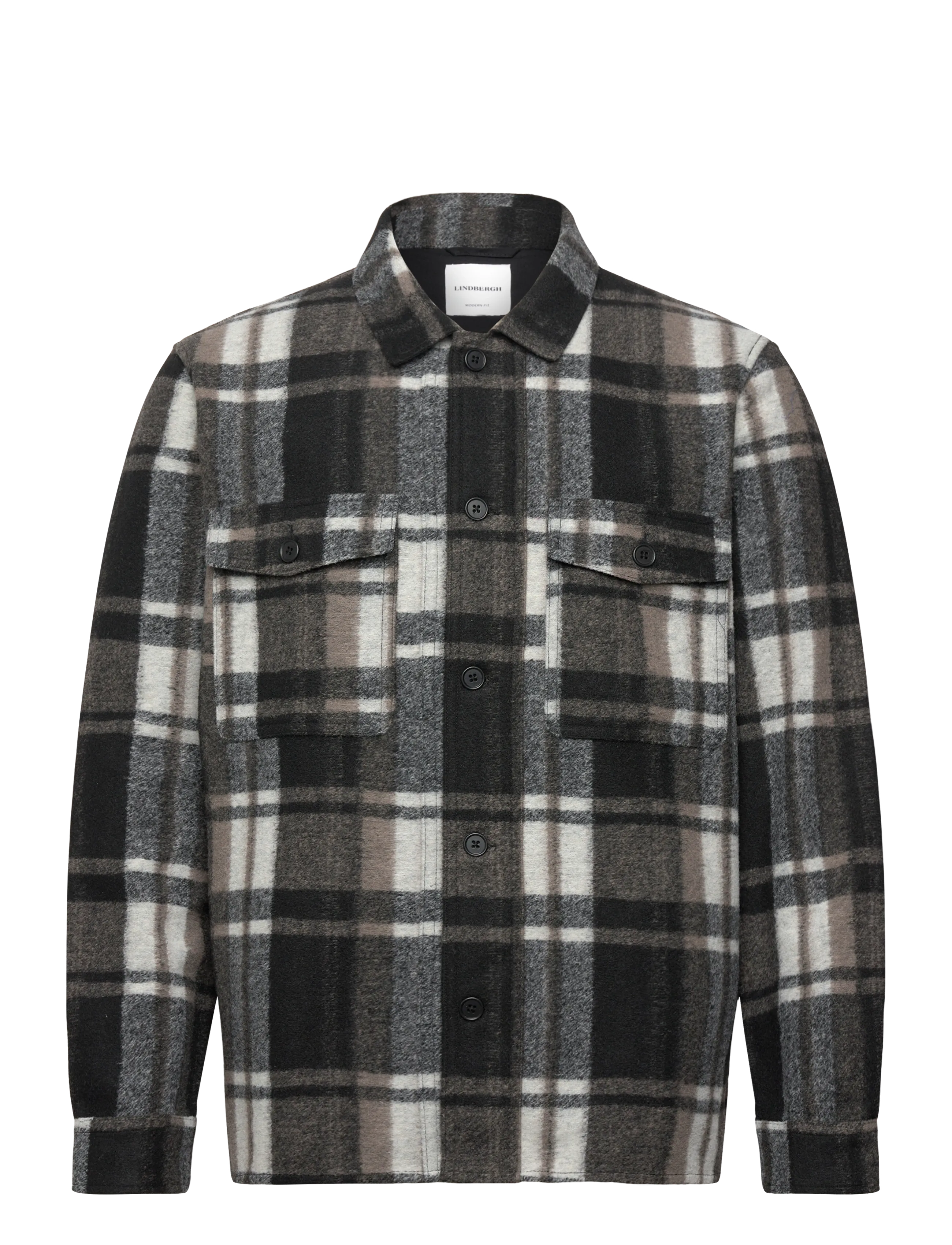 LINDBERGH Brushed Check Overshirt Patterned - XL - Herren