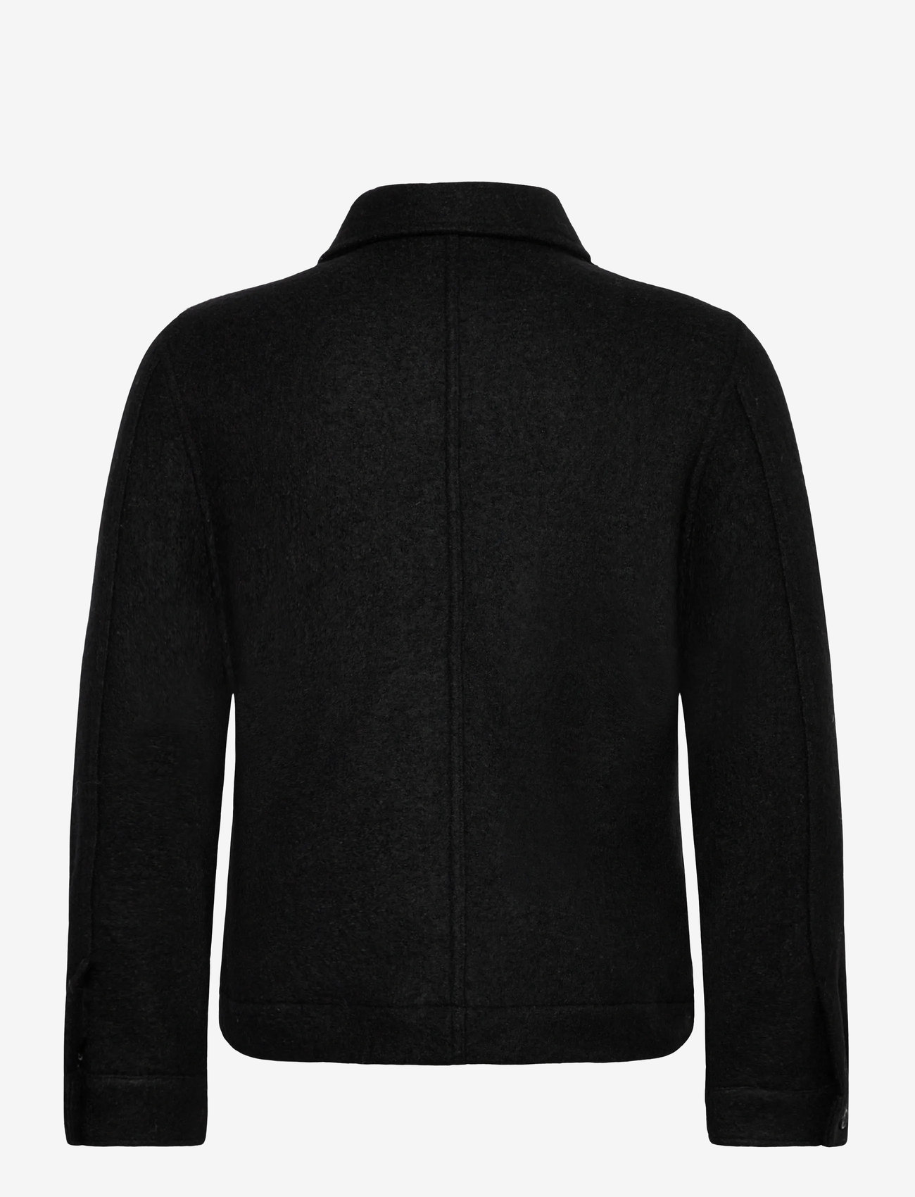 Lindbergh - Wool blend zip through overshirt - herbstjacken - black - 1