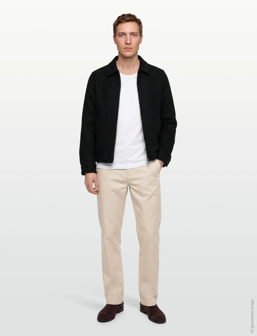Lindbergh - Wool blend zip through overshirt - forårsjakker - black - 0