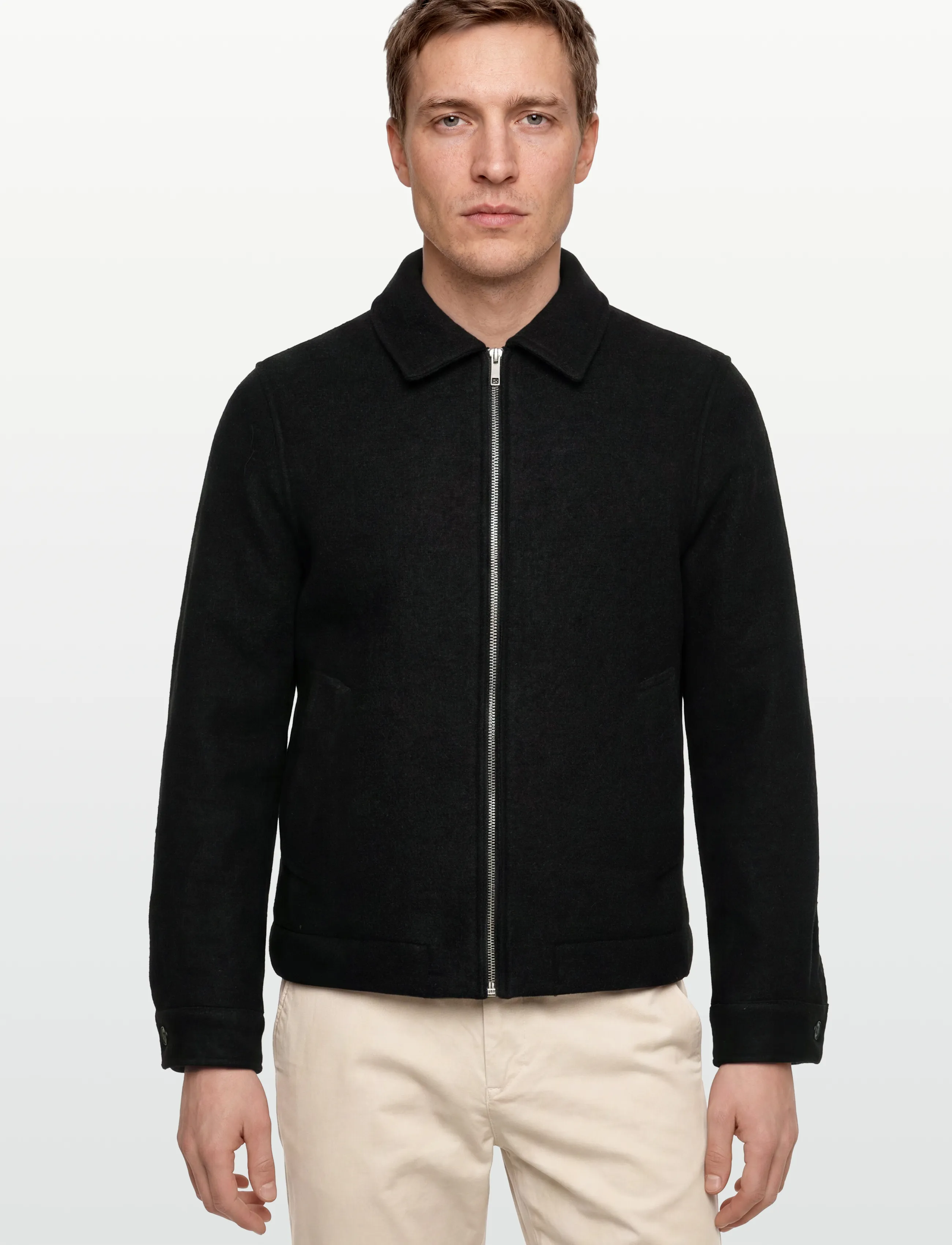 Wool Blend Zip Through Overshirt 2