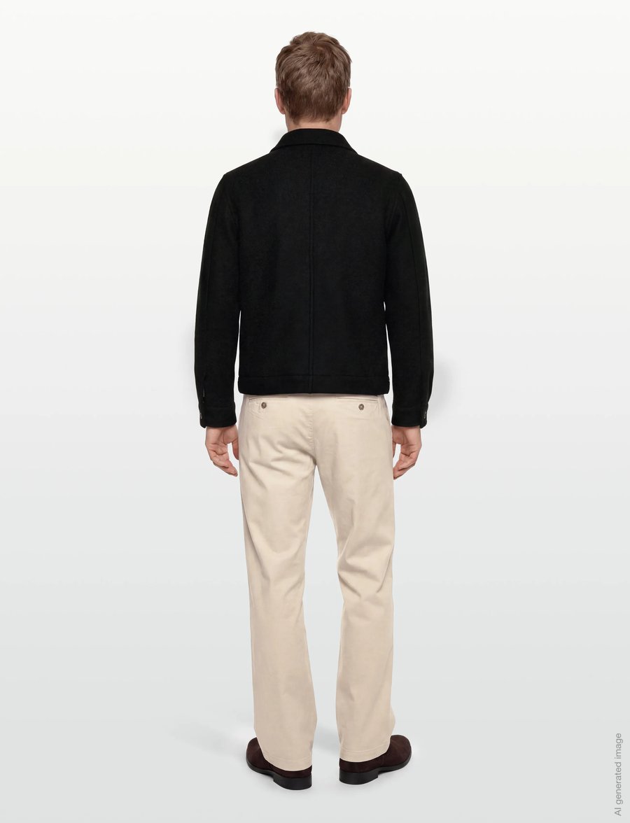 Lindbergh - Wool blend zip through overshirt - forårsjakker - black - 4