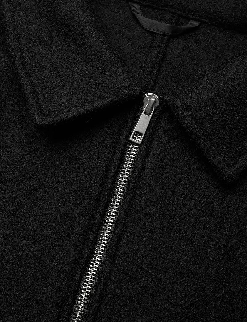 Lindbergh - Wool blend zip through overshirt - herbstjacken - black - 2