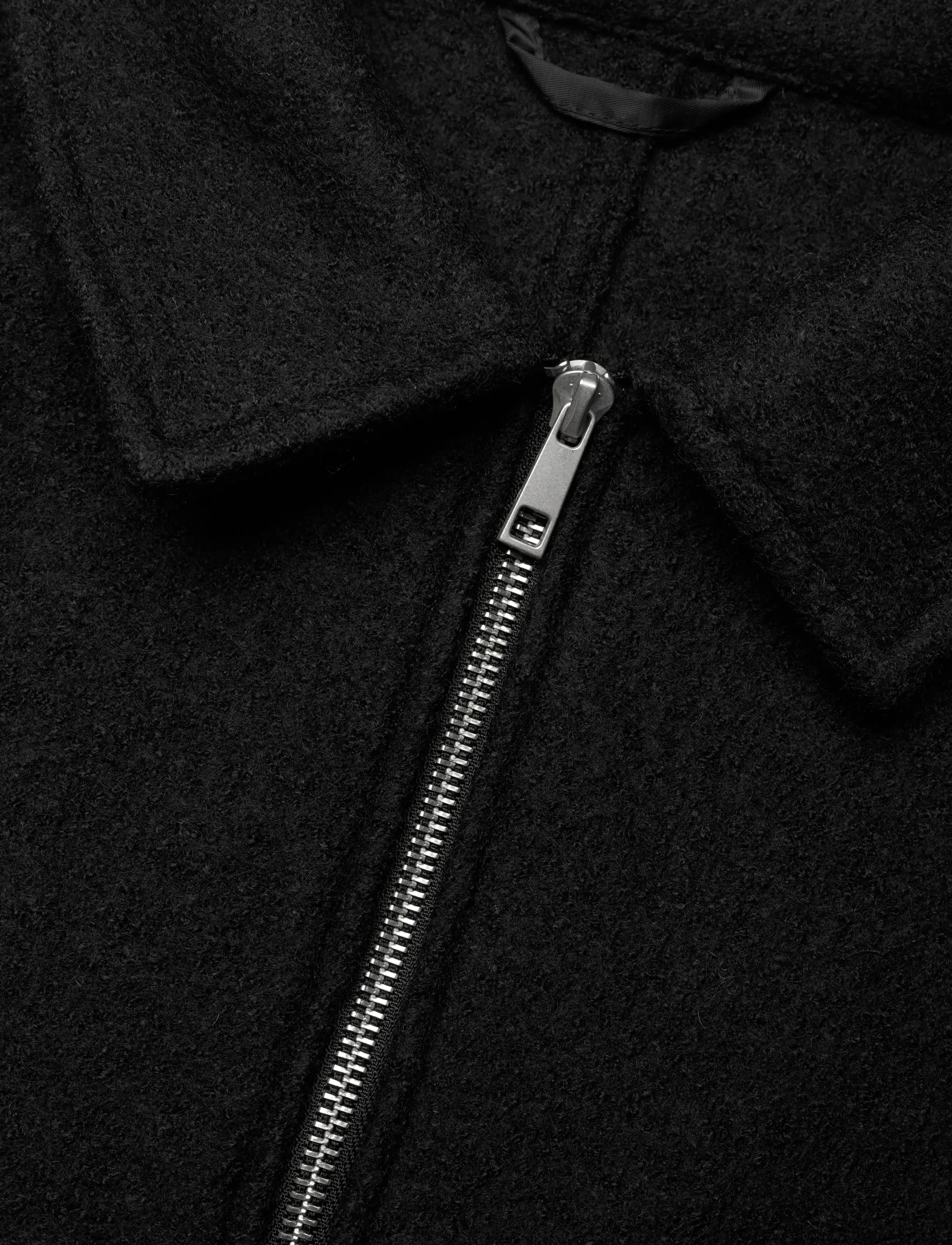 Lindbergh - Wool blend zip through overshirt - overshirts - black - 2