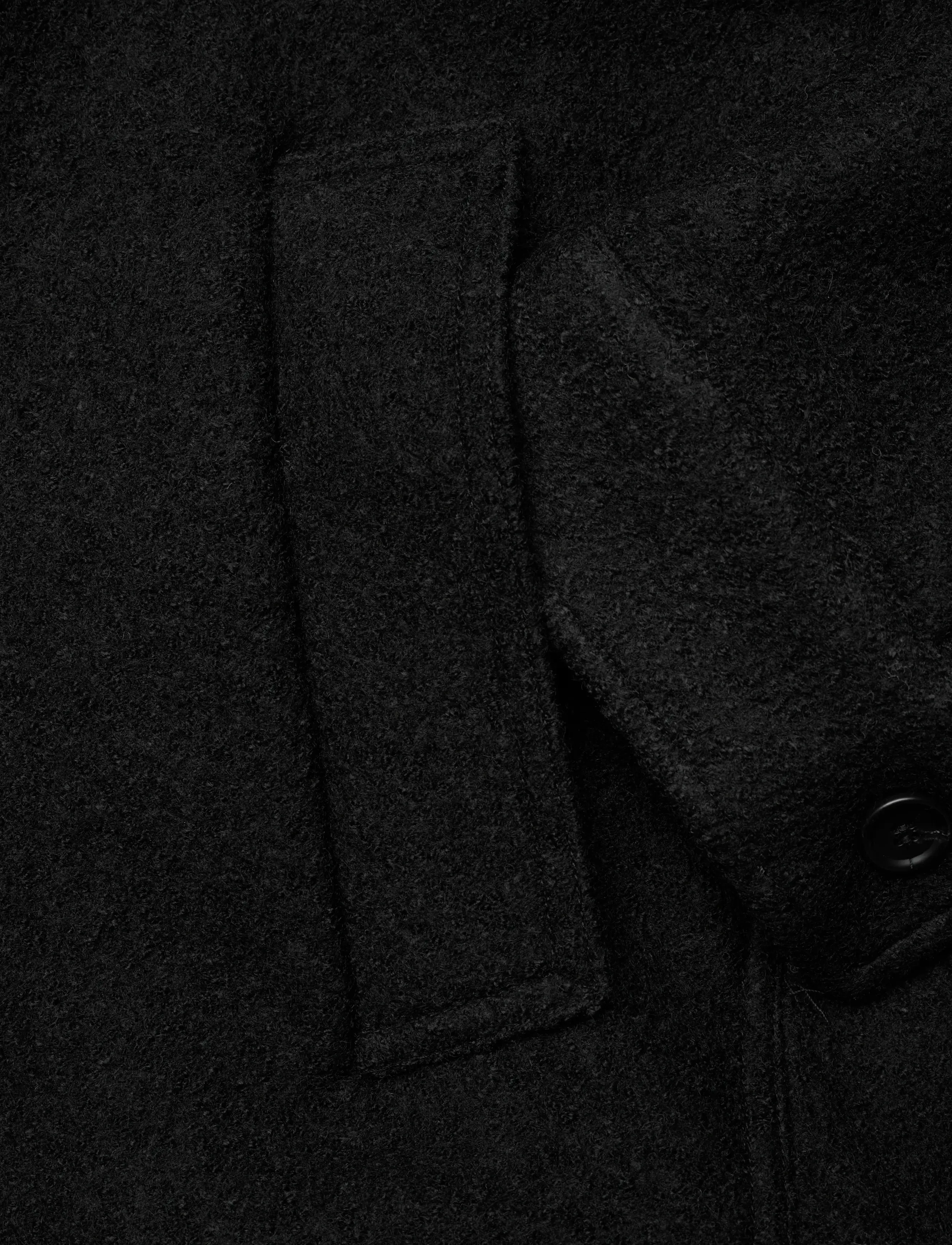 Lindbergh - Wool blend zip through overshirt - overshirts - black - 3