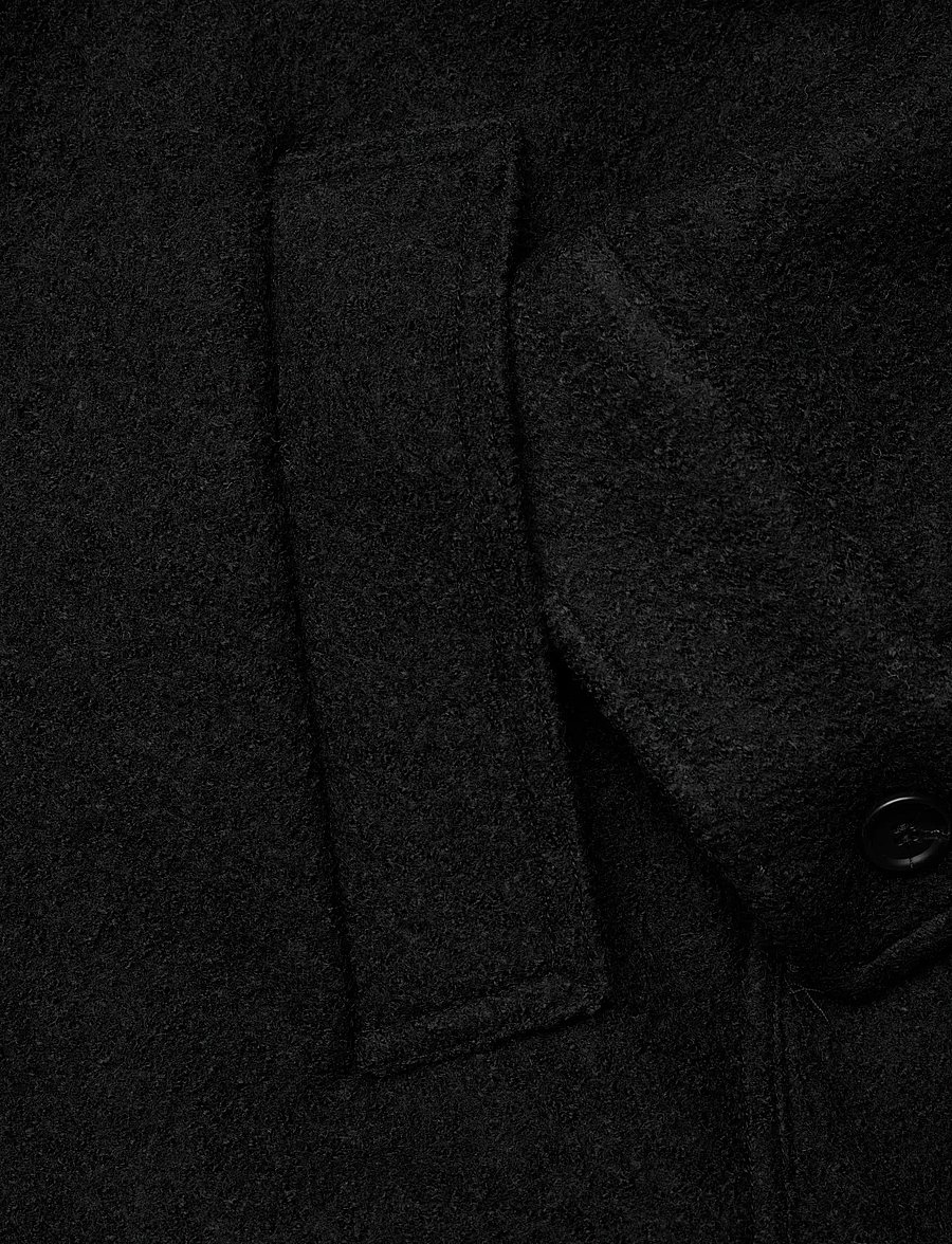 Lindbergh - Wool blend zip through overshirt - vårjackor - black - 3