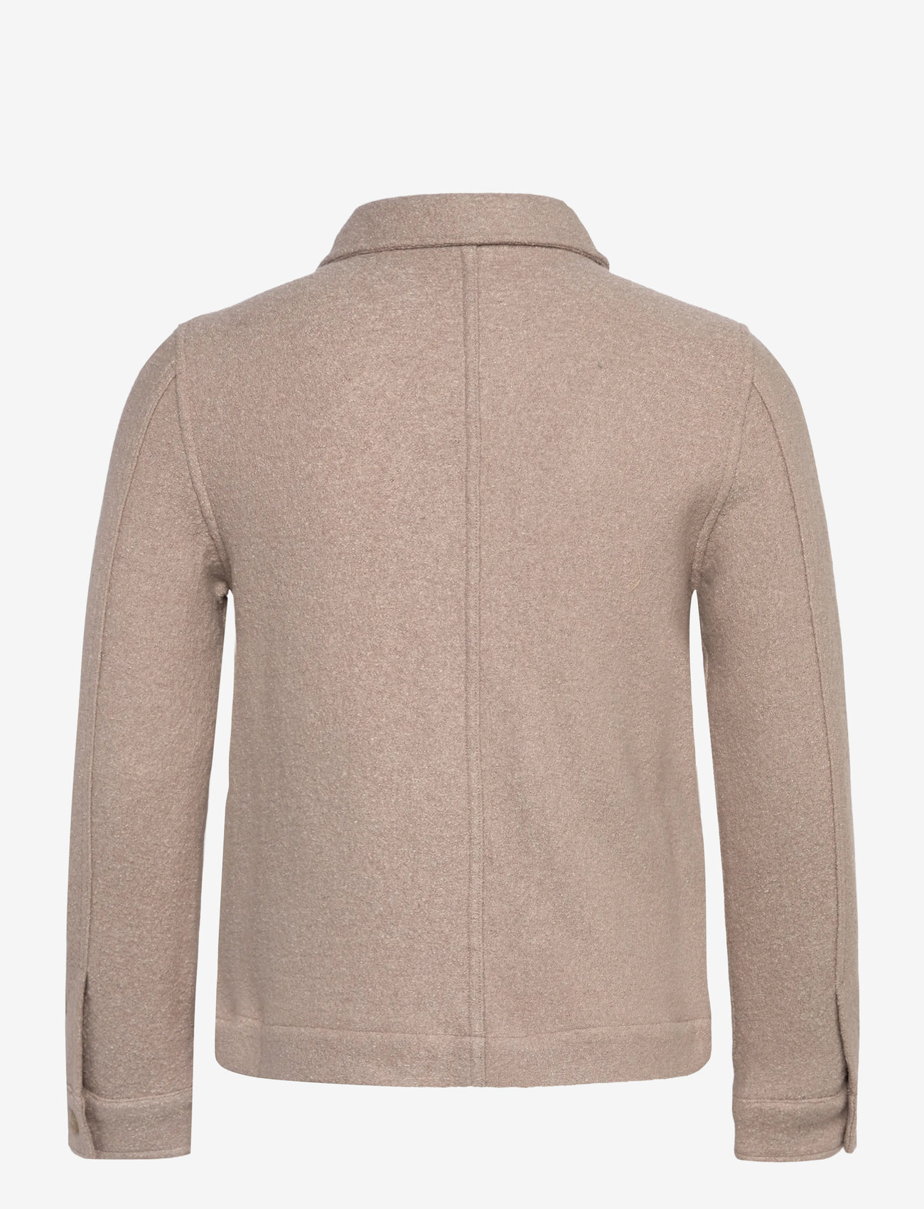 Lindbergh - Wool blend zip through overshirt - herbstjacken - lt stone - 1