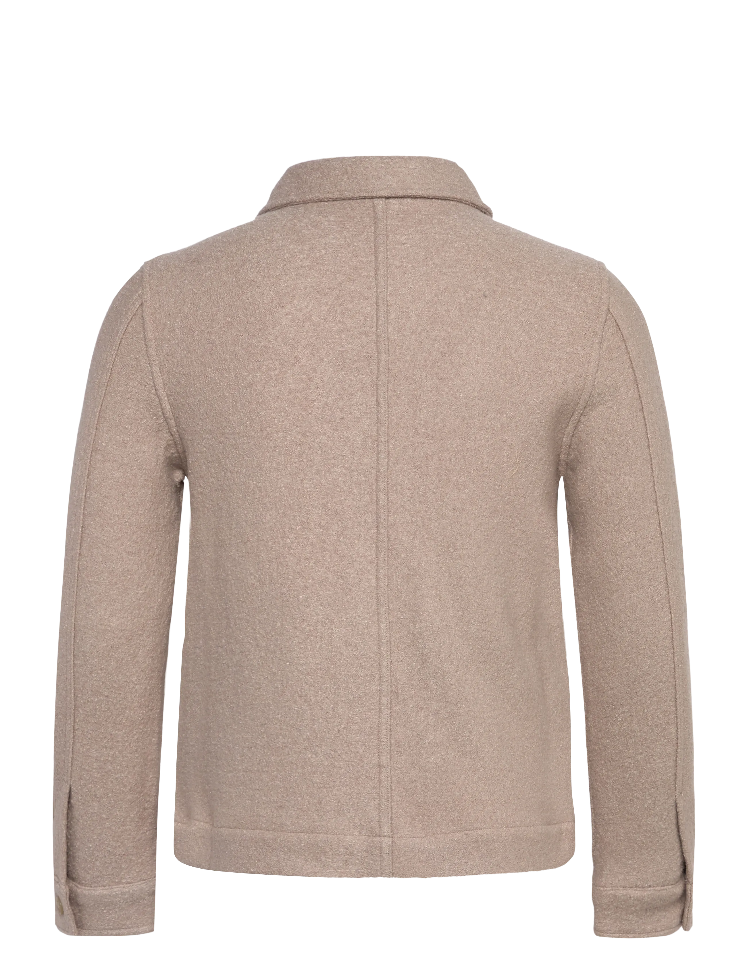 Lindbergh - Wool blend zip through overshirt - vårjackor - lt stone - 1