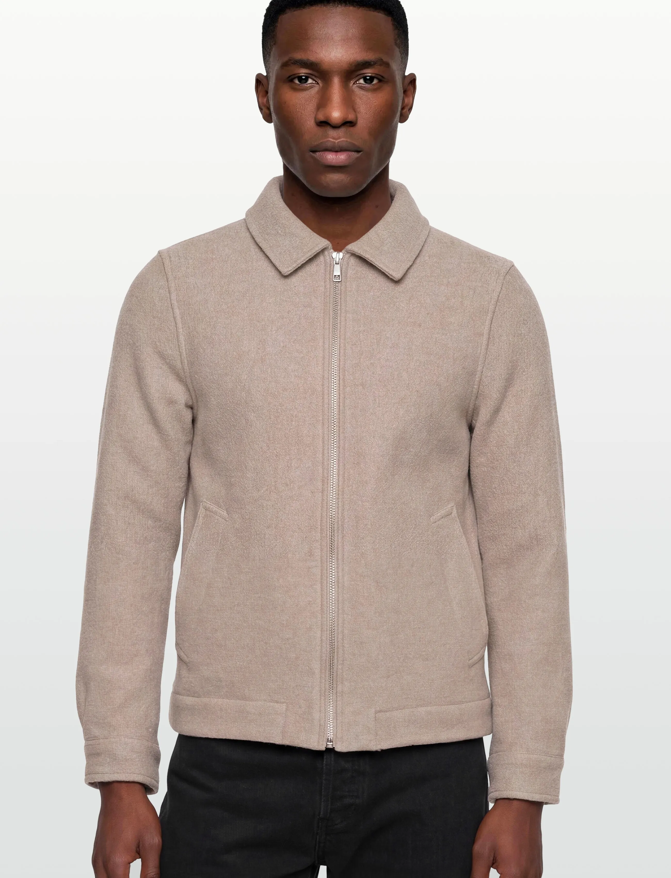 Wool Blend Zip Through Overshirt 2