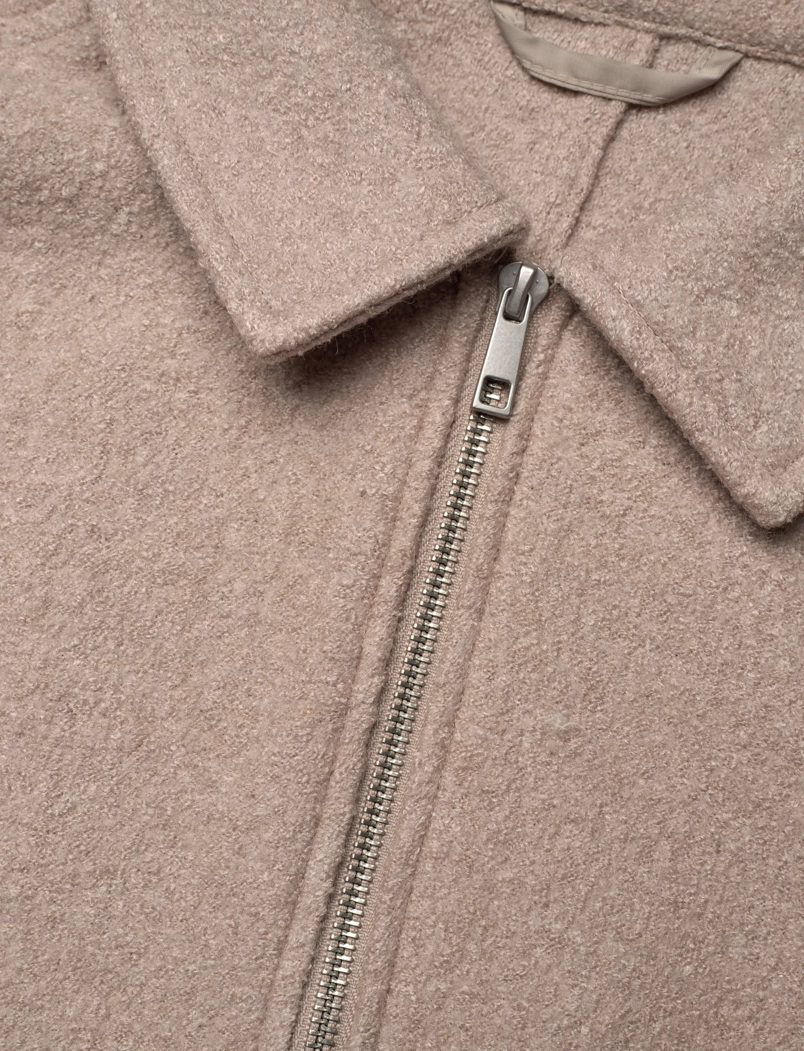 Lindbergh - Wool blend zip through overshirt - spring jackets - lt stone - 2