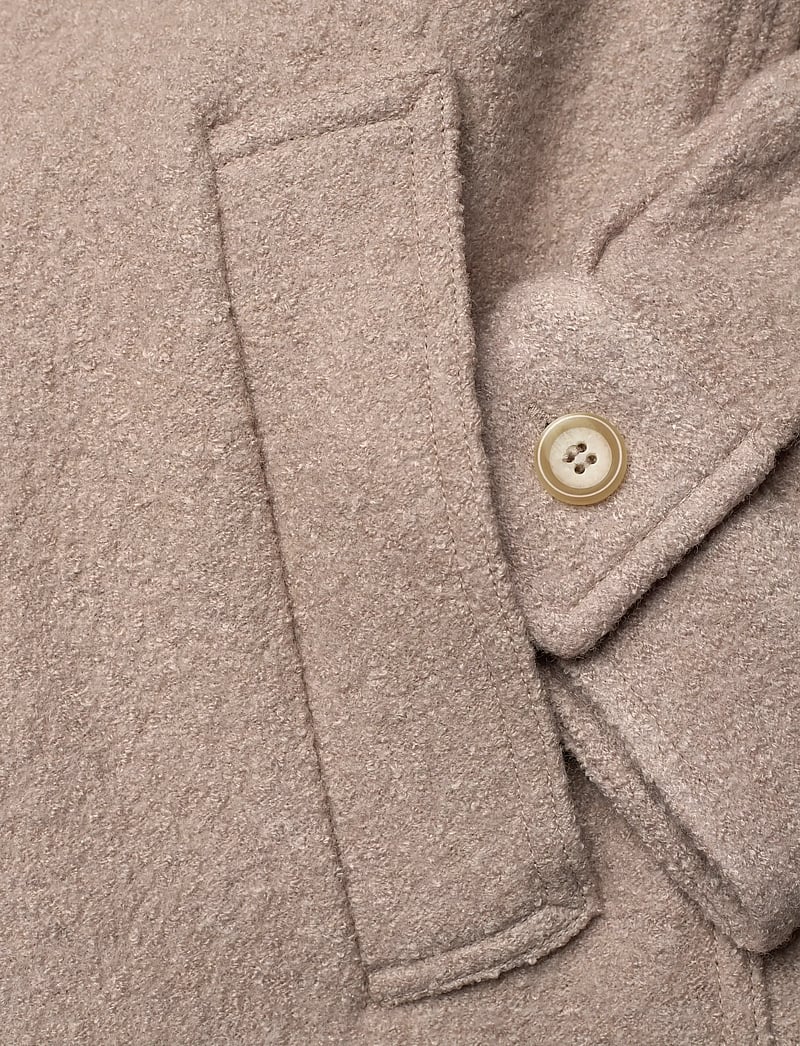 Lindbergh - Wool blend zip through overshirt - herbstjacken - lt stone - 3