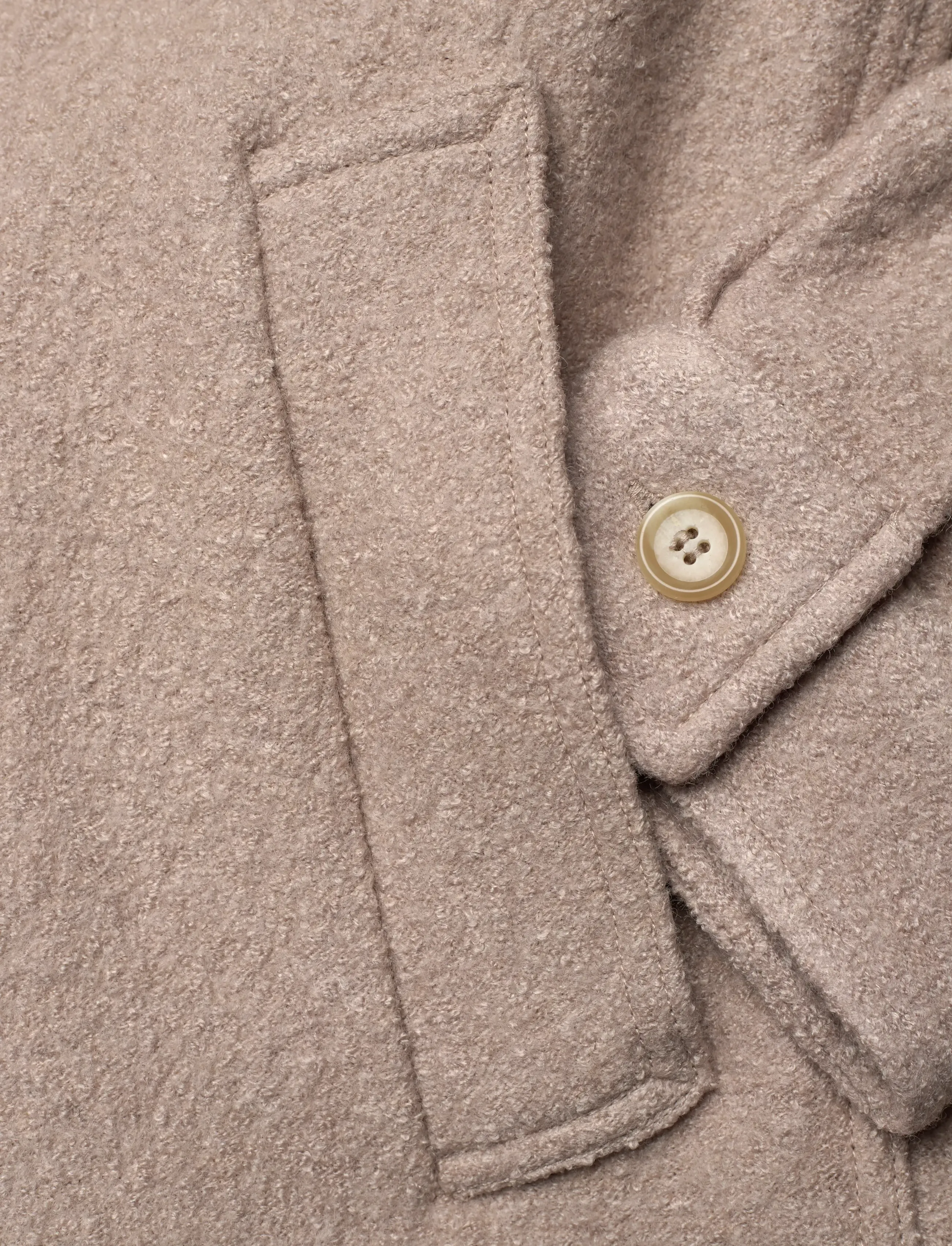 Lindbergh - Wool blend zip through overshirt - spring jackets - lt stone - 3