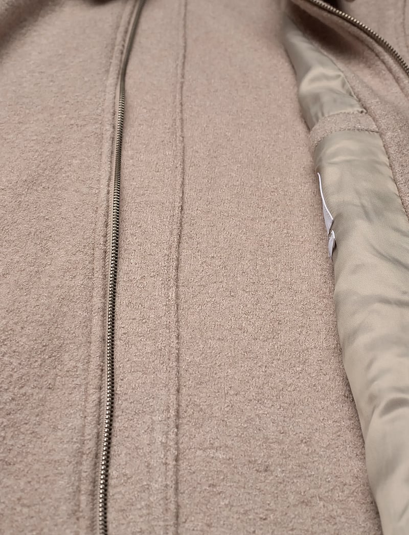 Lindbergh - Wool blend zip through overshirt - herbstjacken - lt stone - 4