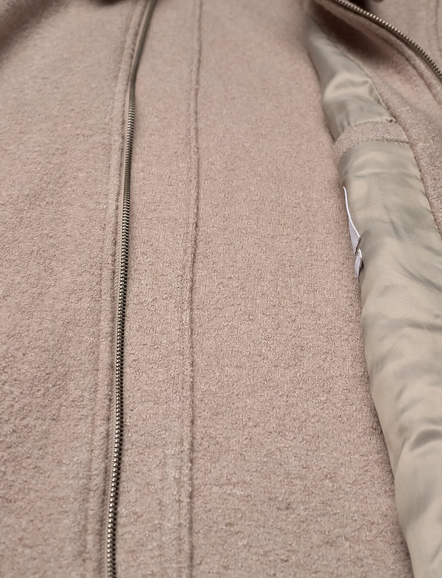 Lindbergh - Wool blend zip through overshirt - vårjackor - lt stone - 4