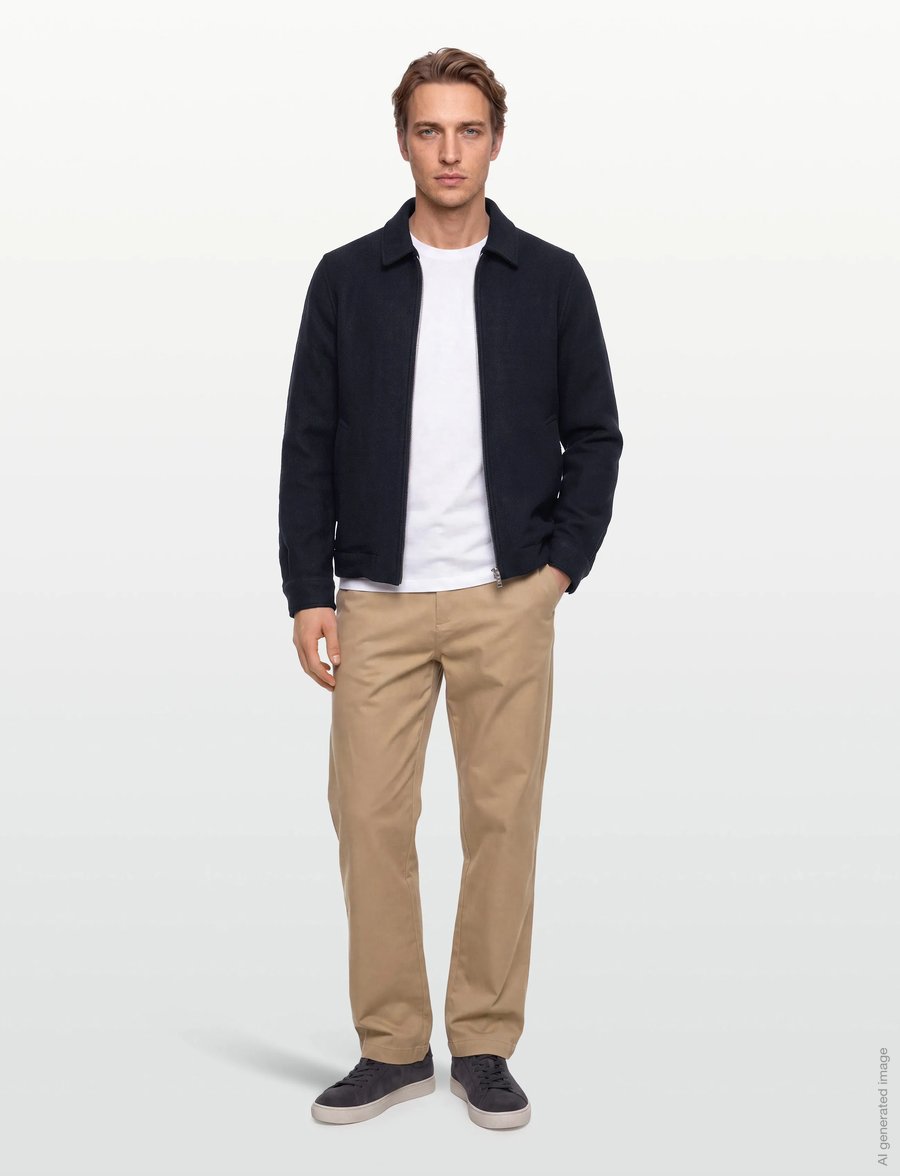 Lindbergh - Wool blend zip through overshirt - pavasara jakas - navy - 0