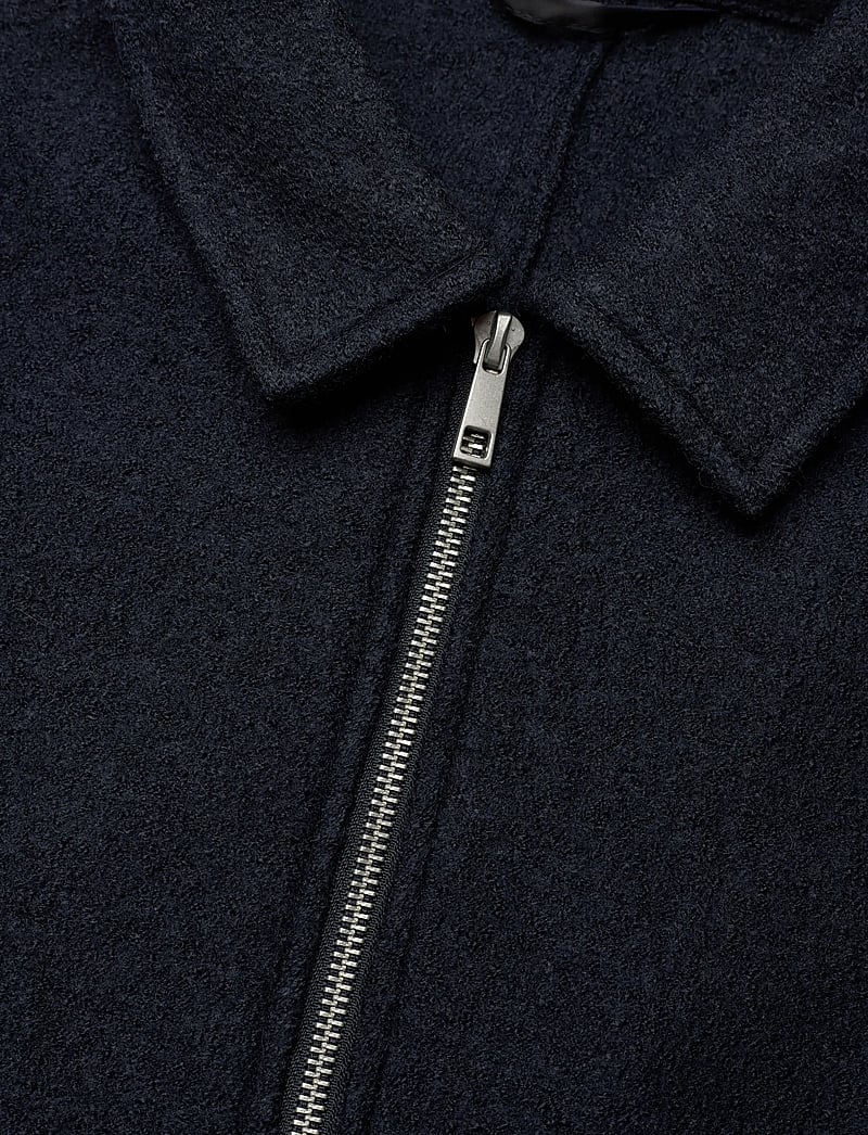 Lindbergh - Wool blend zip through overshirt - herbstjacken - navy - 2