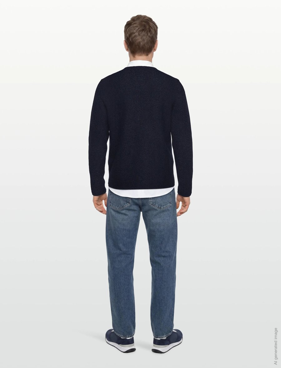 Lindbergh - Wool blend cardigan - strickjacken - navy - 4