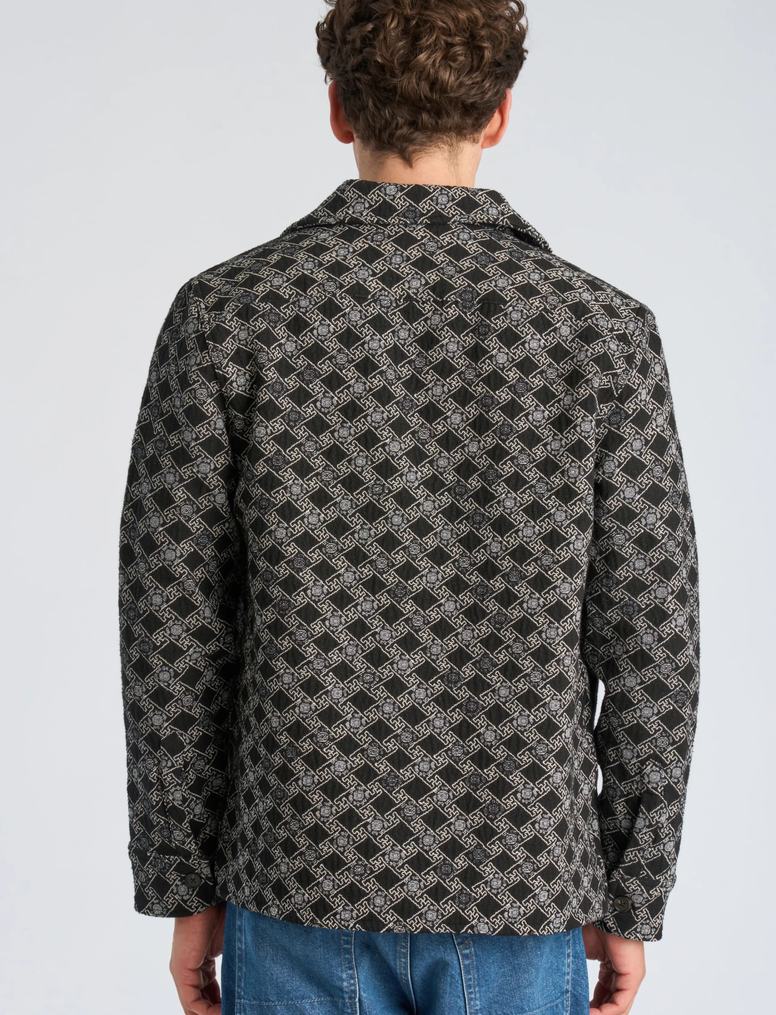 Lindbergh - Jacquard overshirt - black - 4