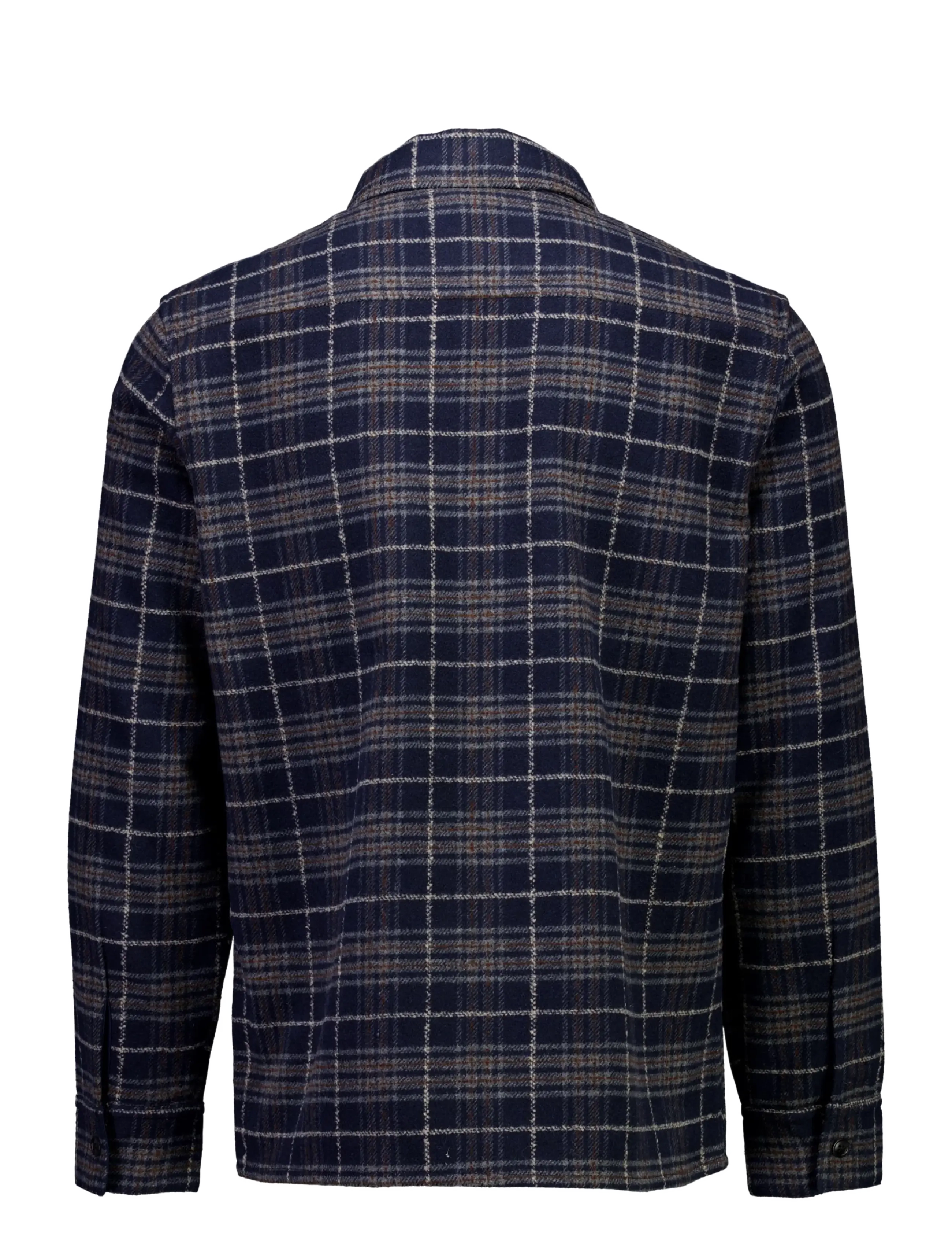 Lindbergh - Brushed check overshirt - navy - 2