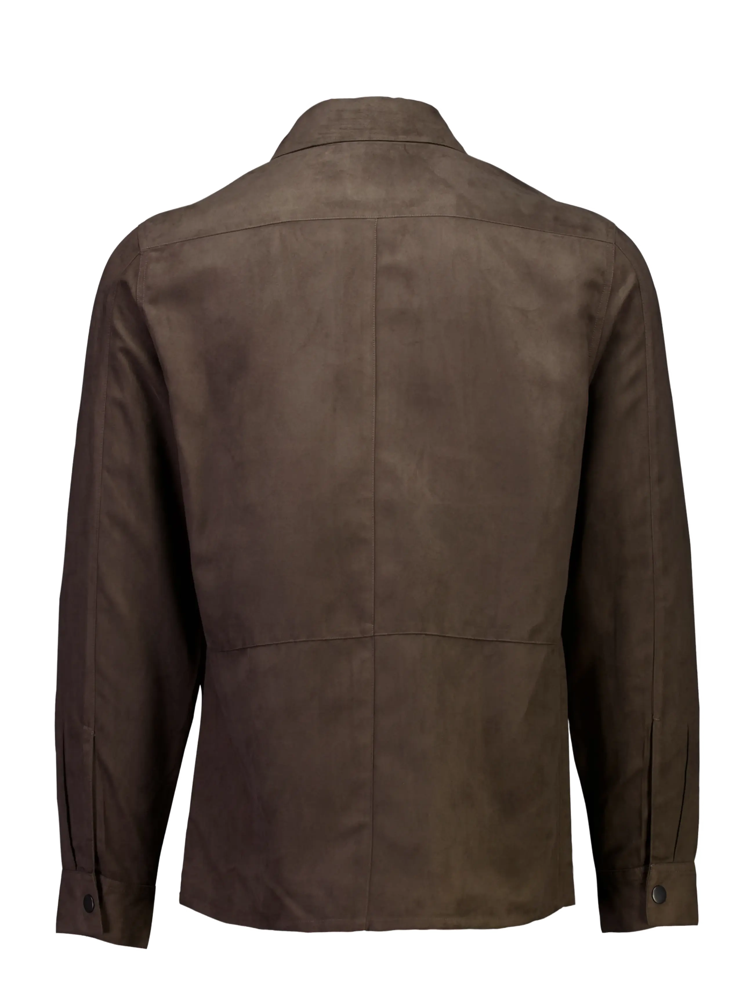 Lindbergh - Micro suede overshirt - höstjackor - brown - 2