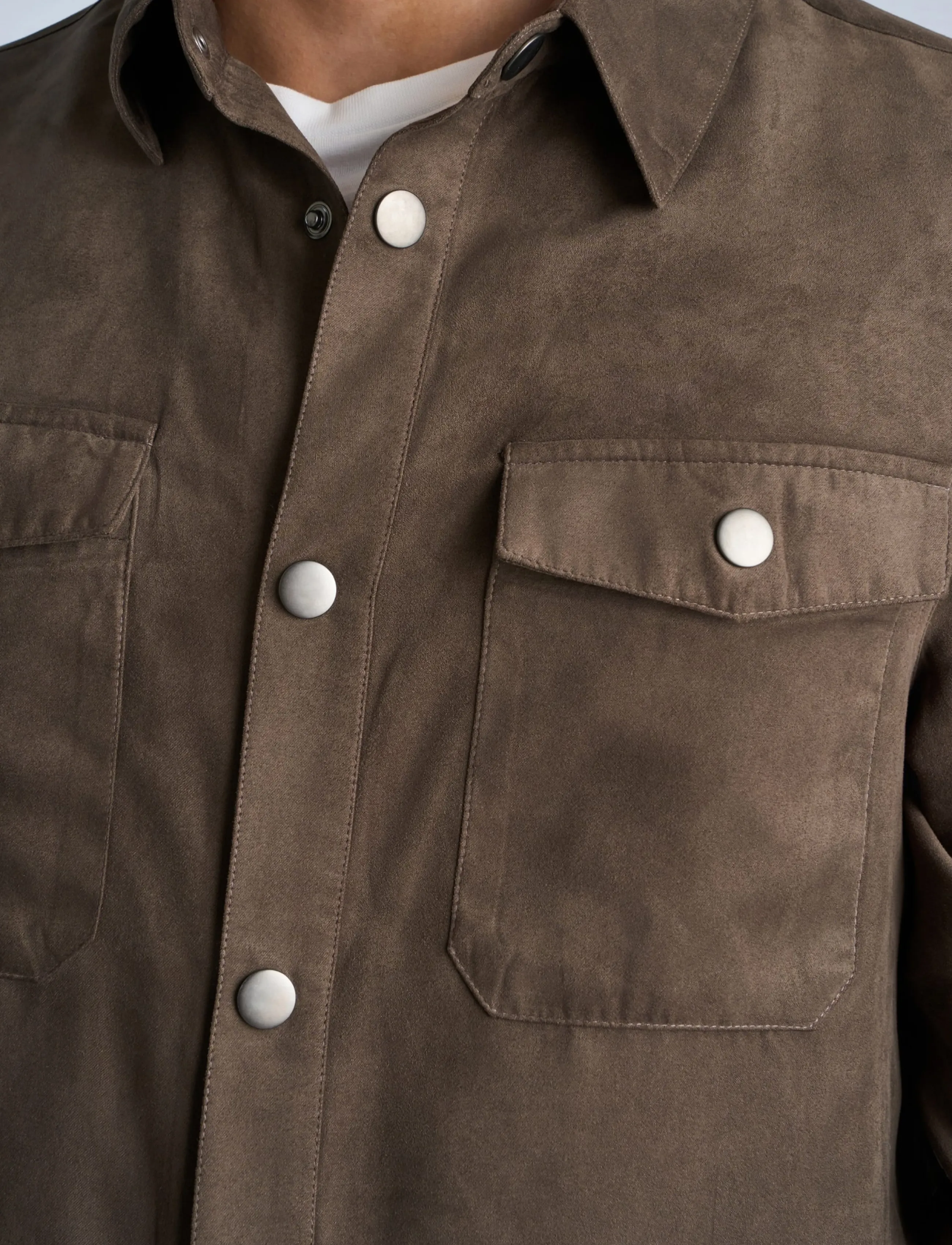Lindbergh Micro Suede Overshirt overshirts herr – bild 5