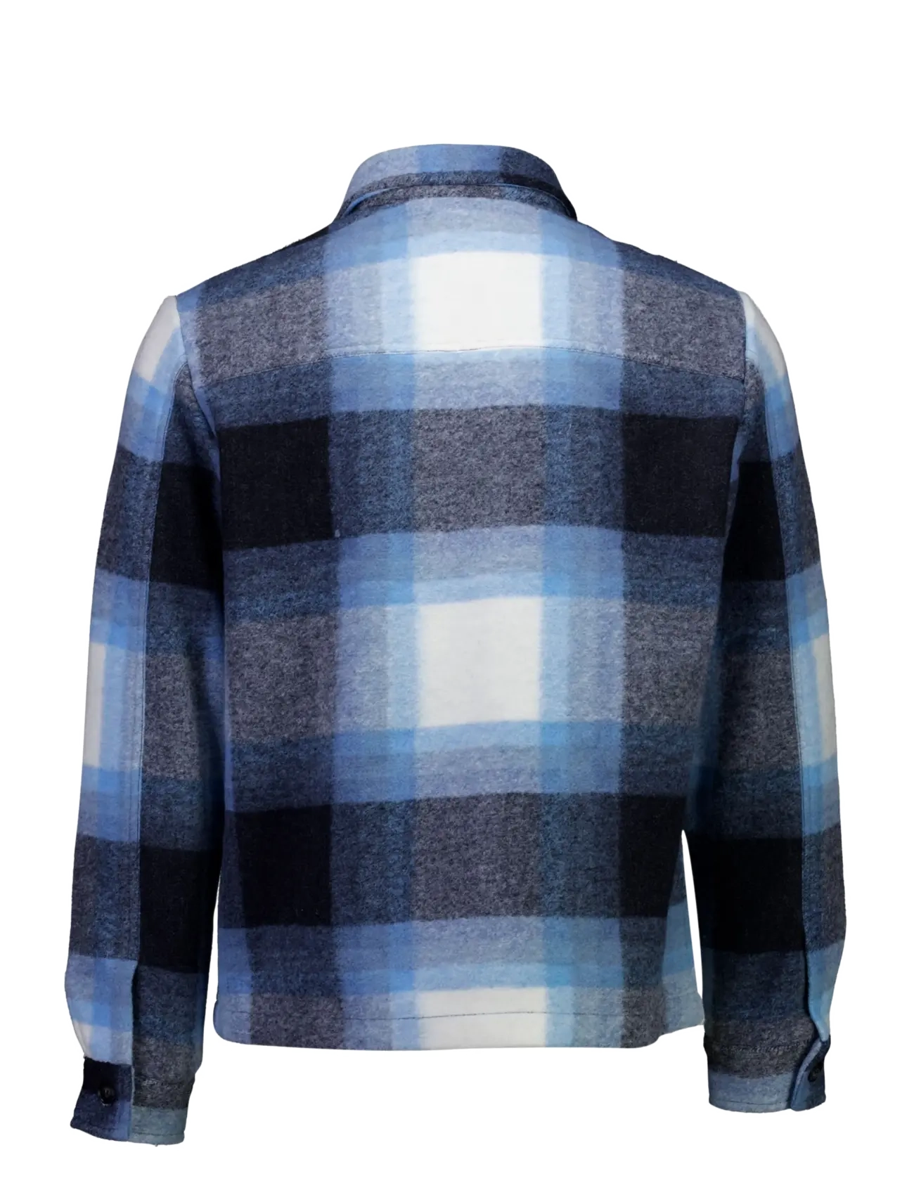 Lindbergh - ?Flannel check zip through overshirt - höstjackor - blue - 1