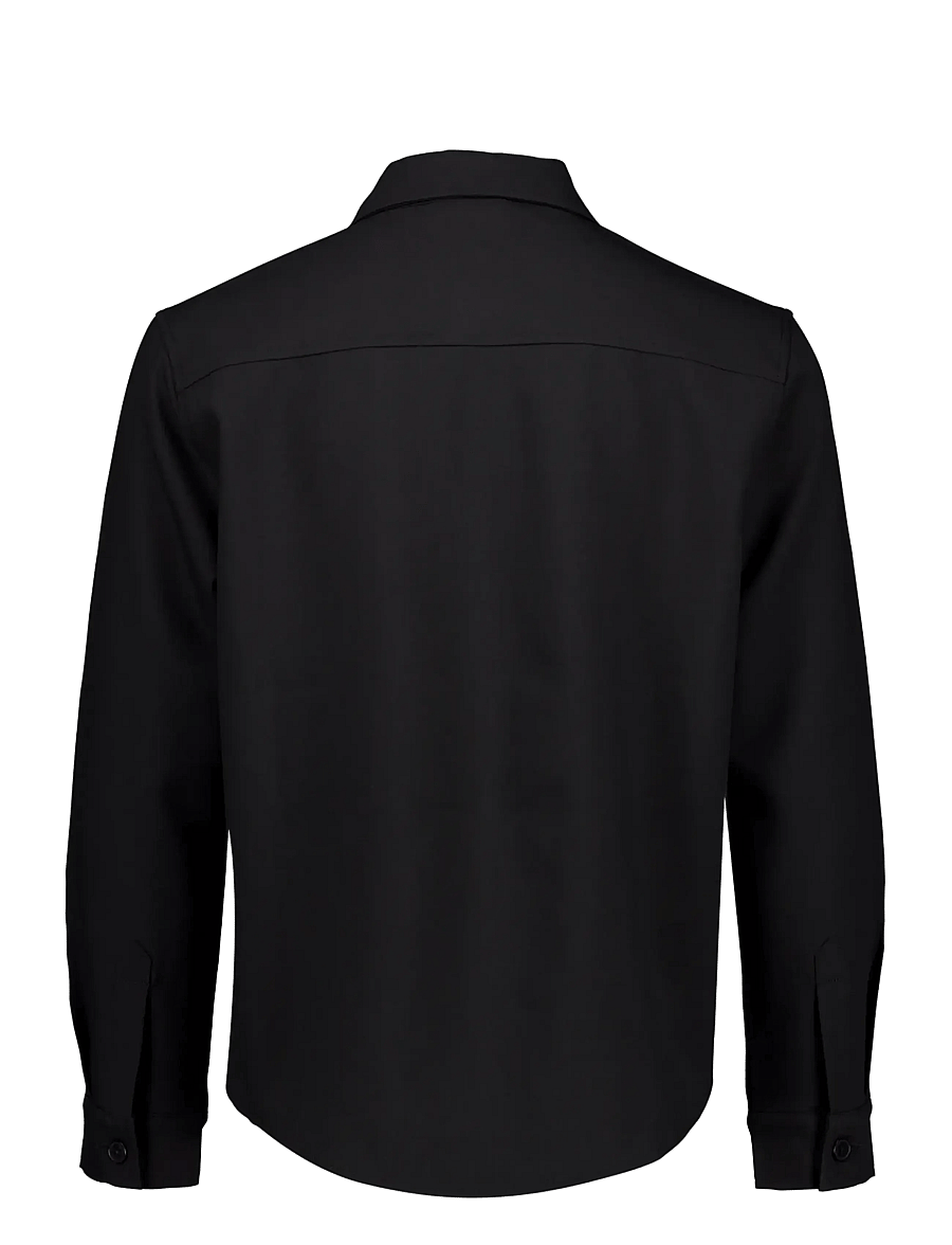 Lindbergh - Superflex uneven hem overshirt - kollektioner - black - 2
