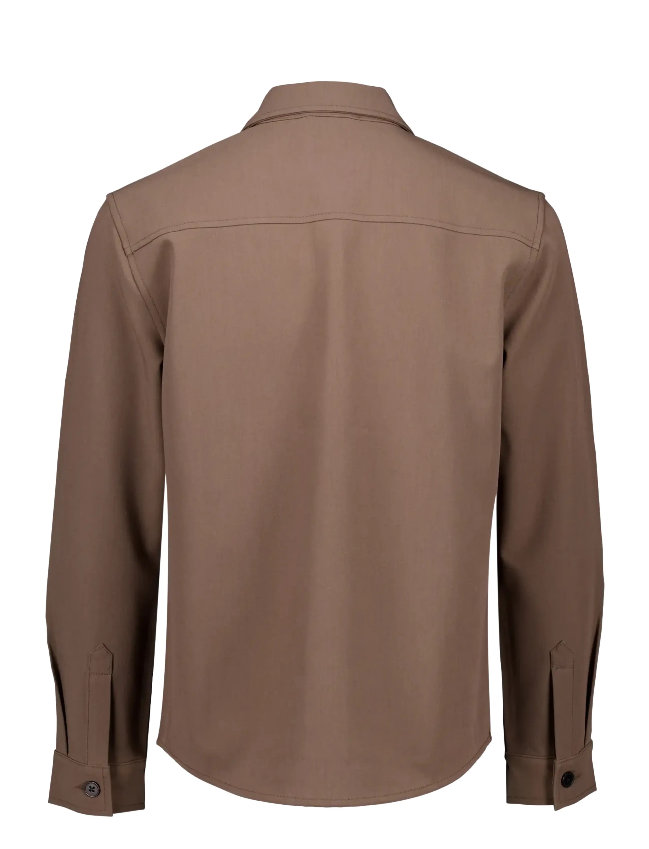Lindbergh - Superflex uneven hem overshirt - Überhemden - brown - 2