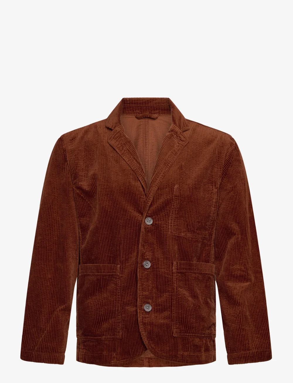Lindbergh - Seersucker corduroy casual blazer - enkeltradede blazere - dk copper - 1