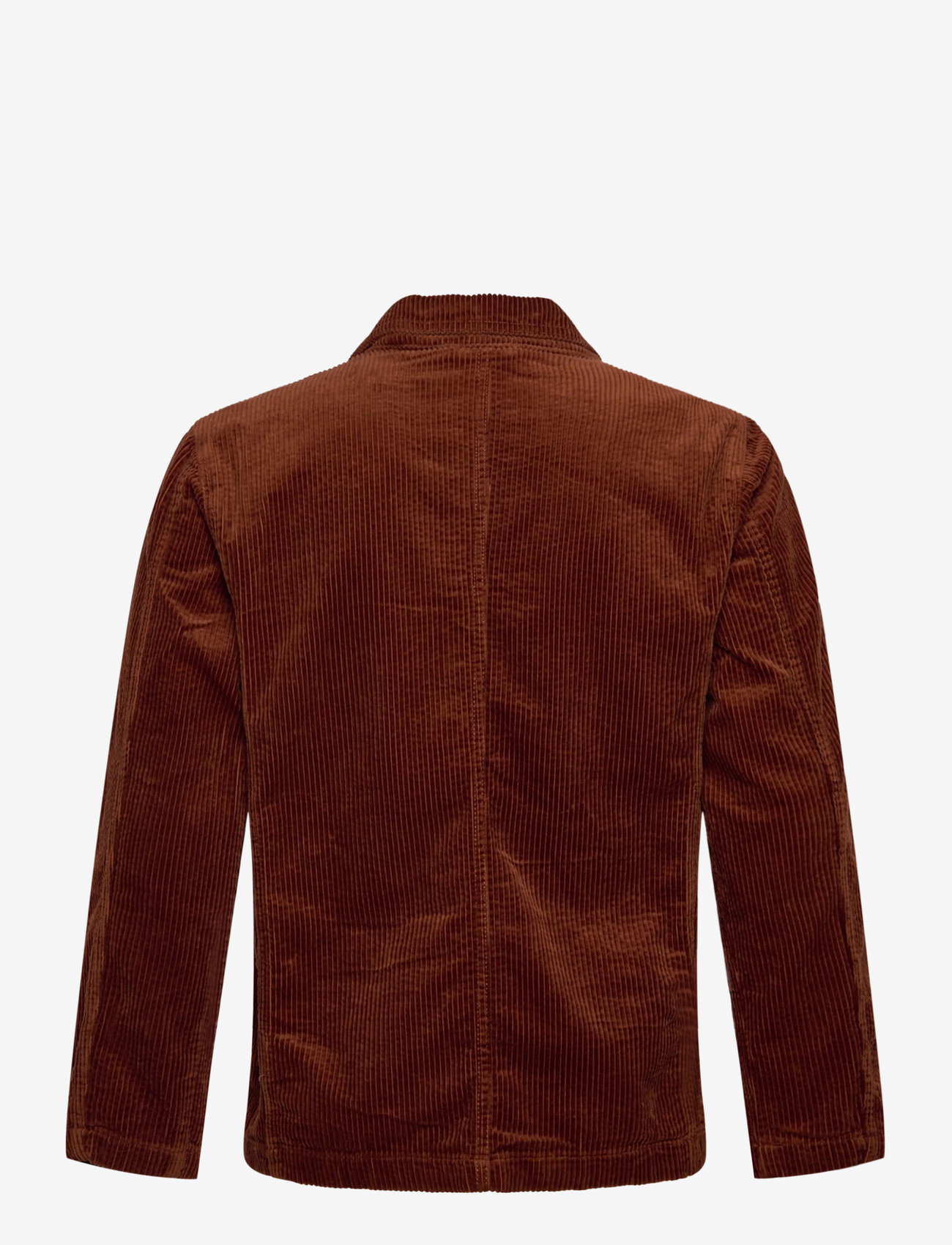 Lindbergh - Seersucker corduroy casual blazer - einreiher - dk copper - 2