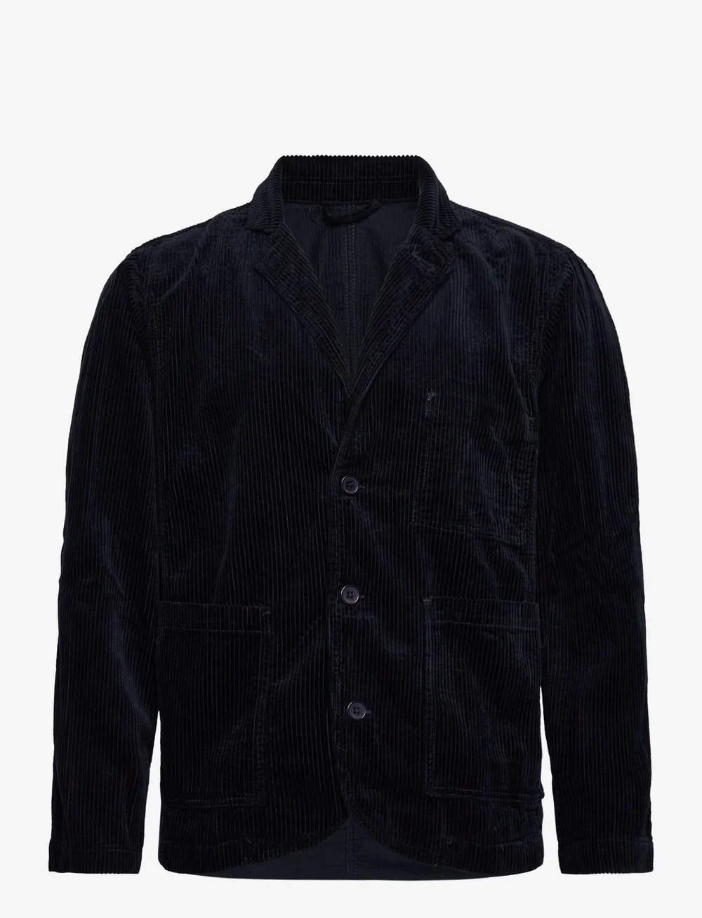 Lindbergh - Seersucker corduroy casual blazer - single breasted blazers - navy - 1