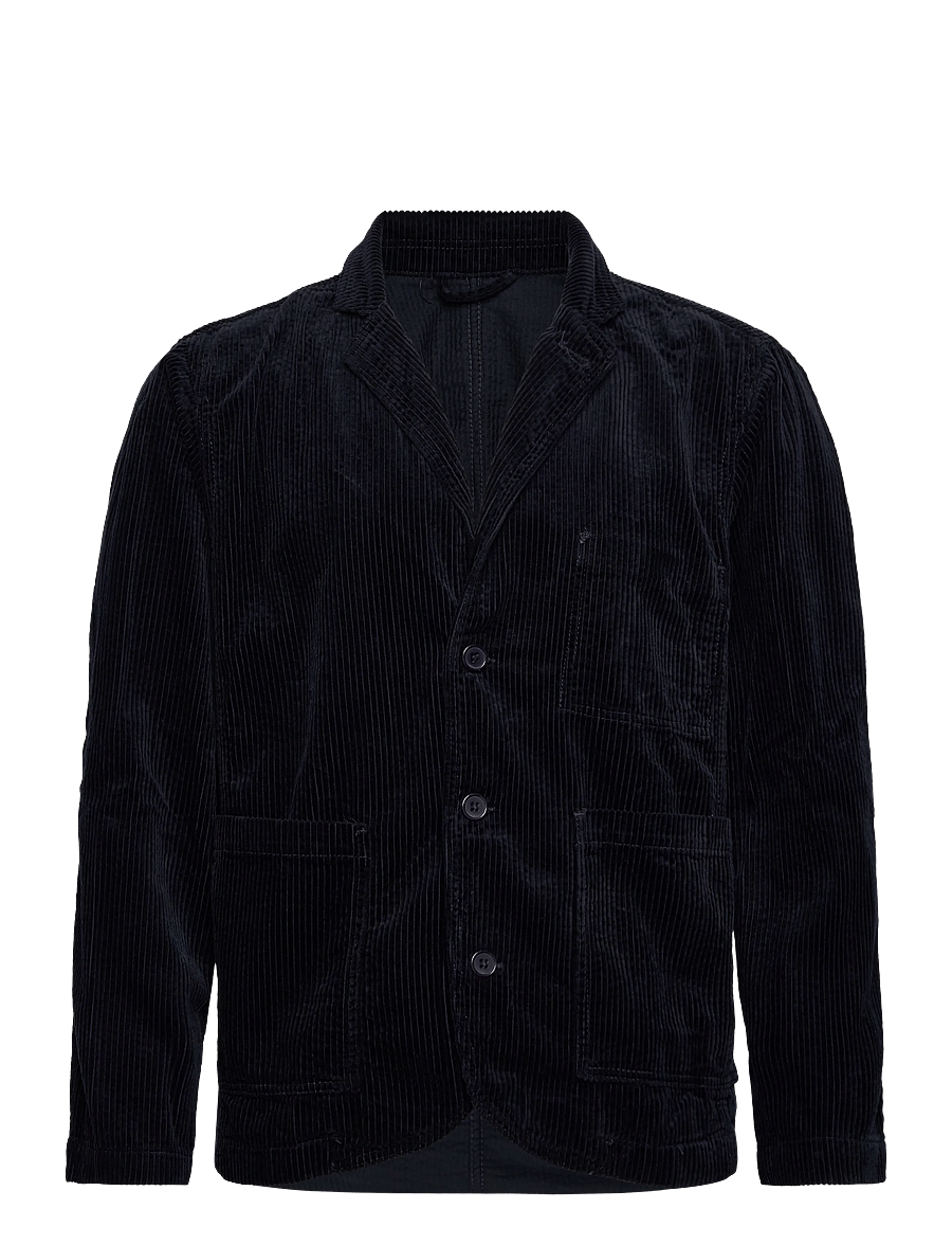 Lindbergh - Seersucker corduroy casual blazer - blazers à boutonnage simple - navy - 1