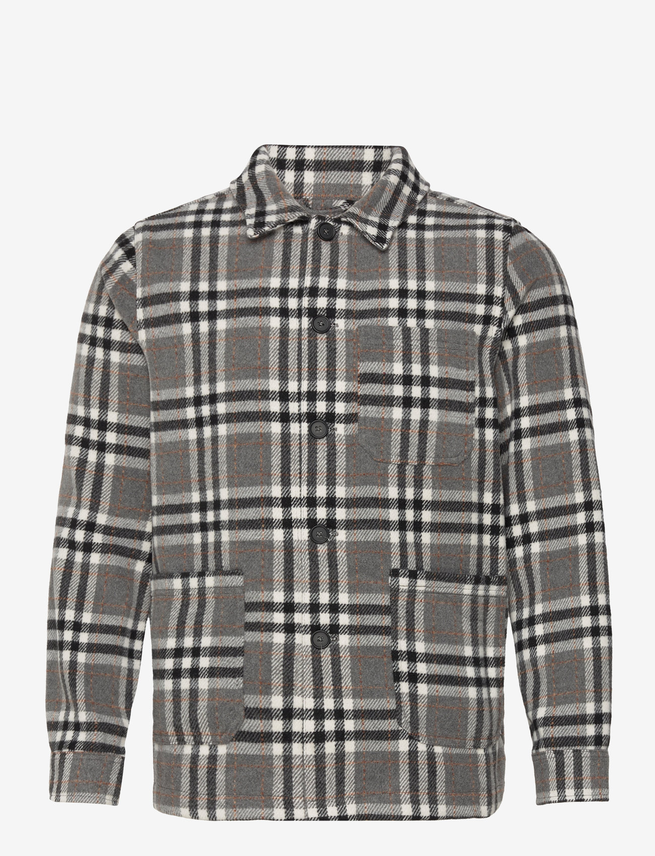 Lindbergh - Check overshirt - dk grey - 0